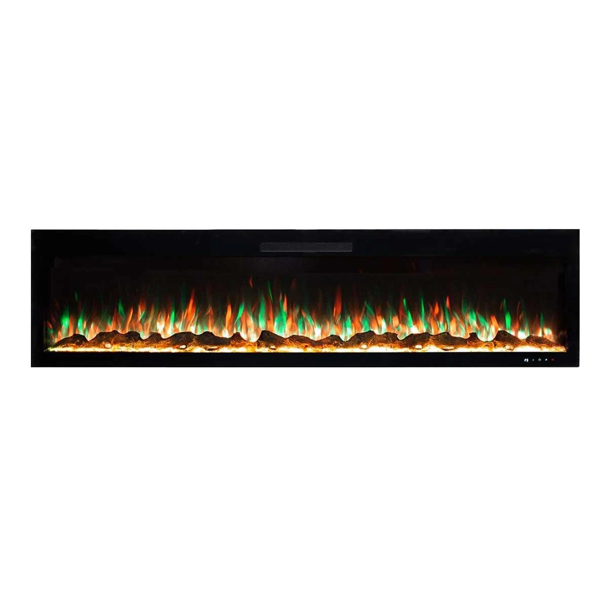 2 Moda Living Rocco 72 inch Electric Fireplace - Black, 2 of 5