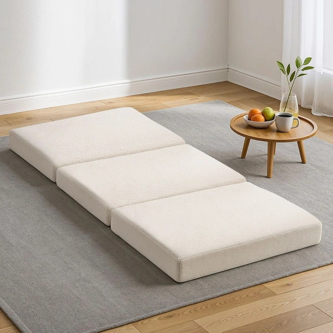 7 Giselle Bedding Foldable Mattress Fleece Portable 3-fold Folding Foam Mattresses - Single Bed - White, 7 of 7