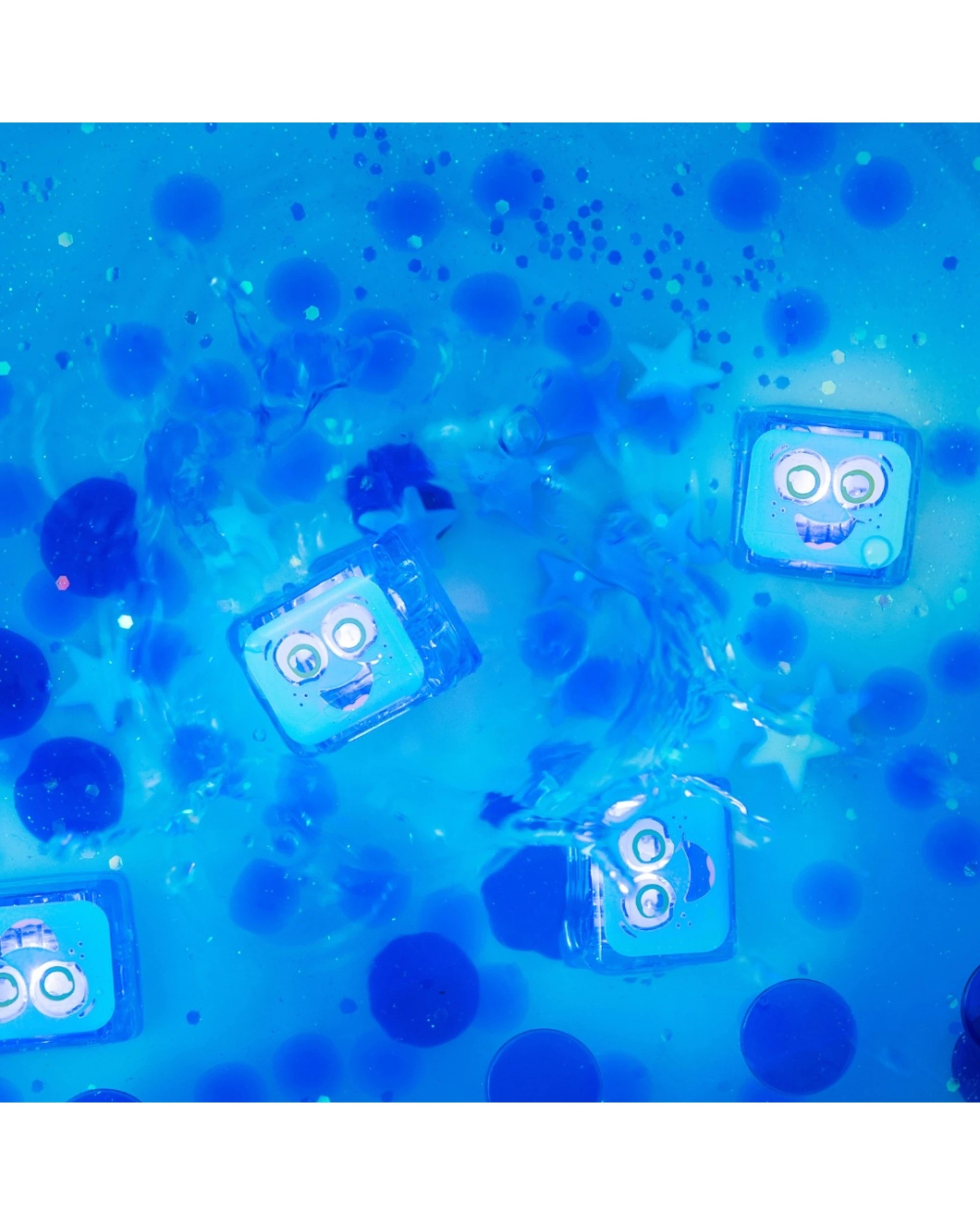 2 Glo Pals 4pc Water Activated Light Up Sensory Baby Kids Bath Toy Blair - Blue, 2 of 3