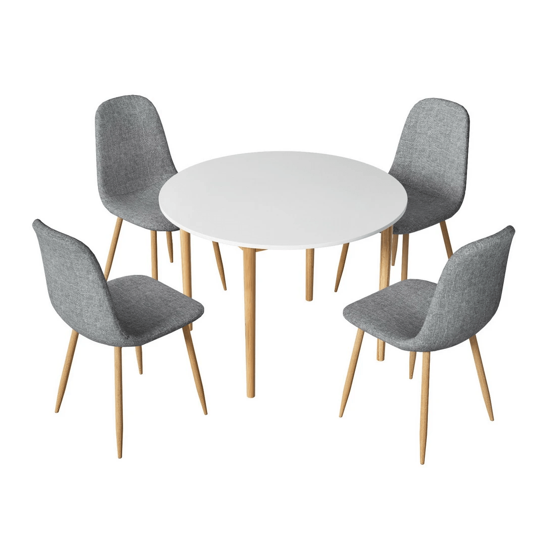 1 1 Artiss Dining Table and 4 Chairs Set - Multi, 1 of 6