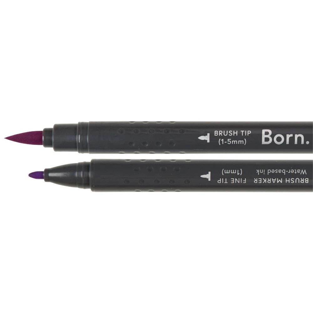 2 Born Professional Brush Dual-Tip Marker Magenta 665, 2 of 4