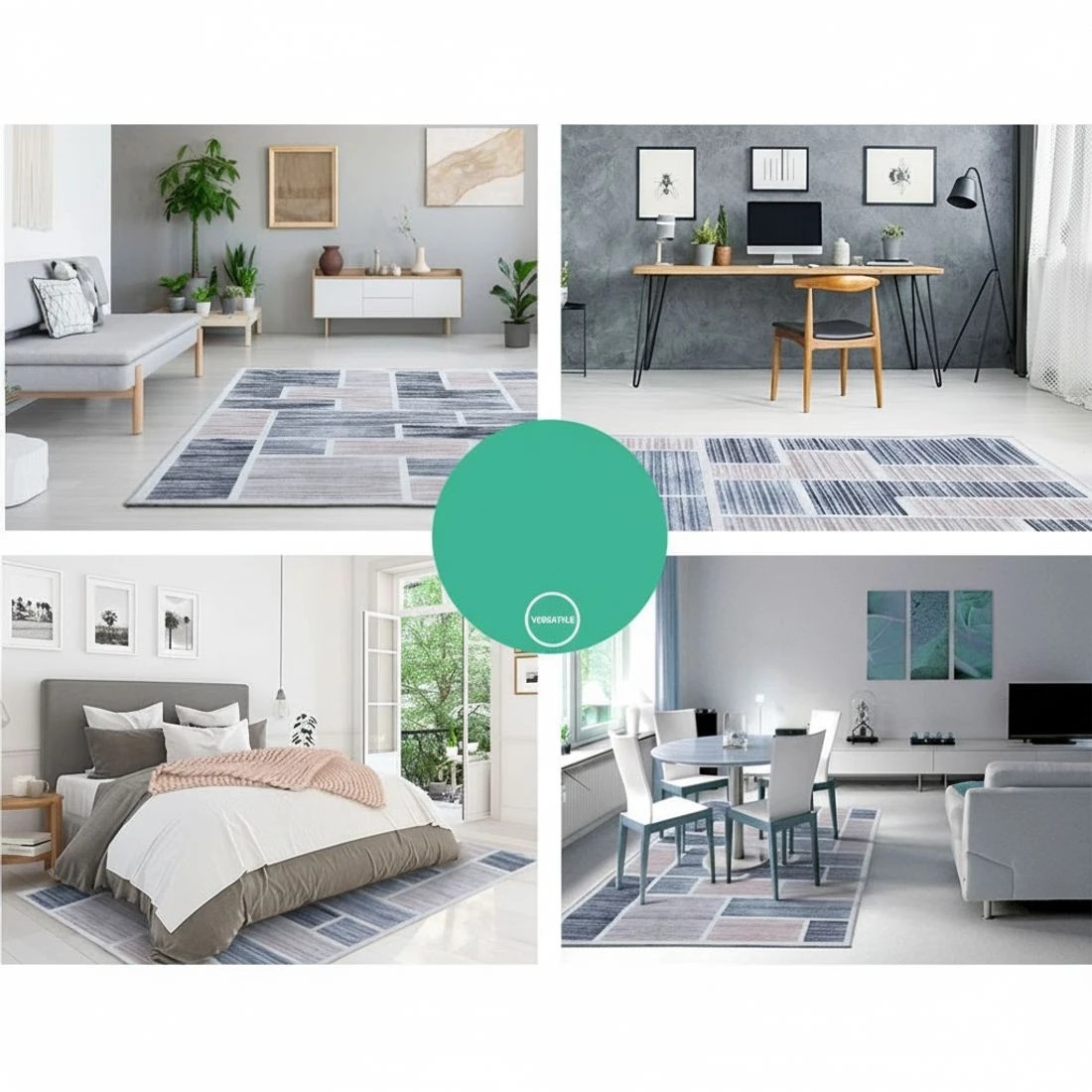 5 Artiss Floor Rug 200x290 Mat Carpet Short Pile - Multi, 5 of 5