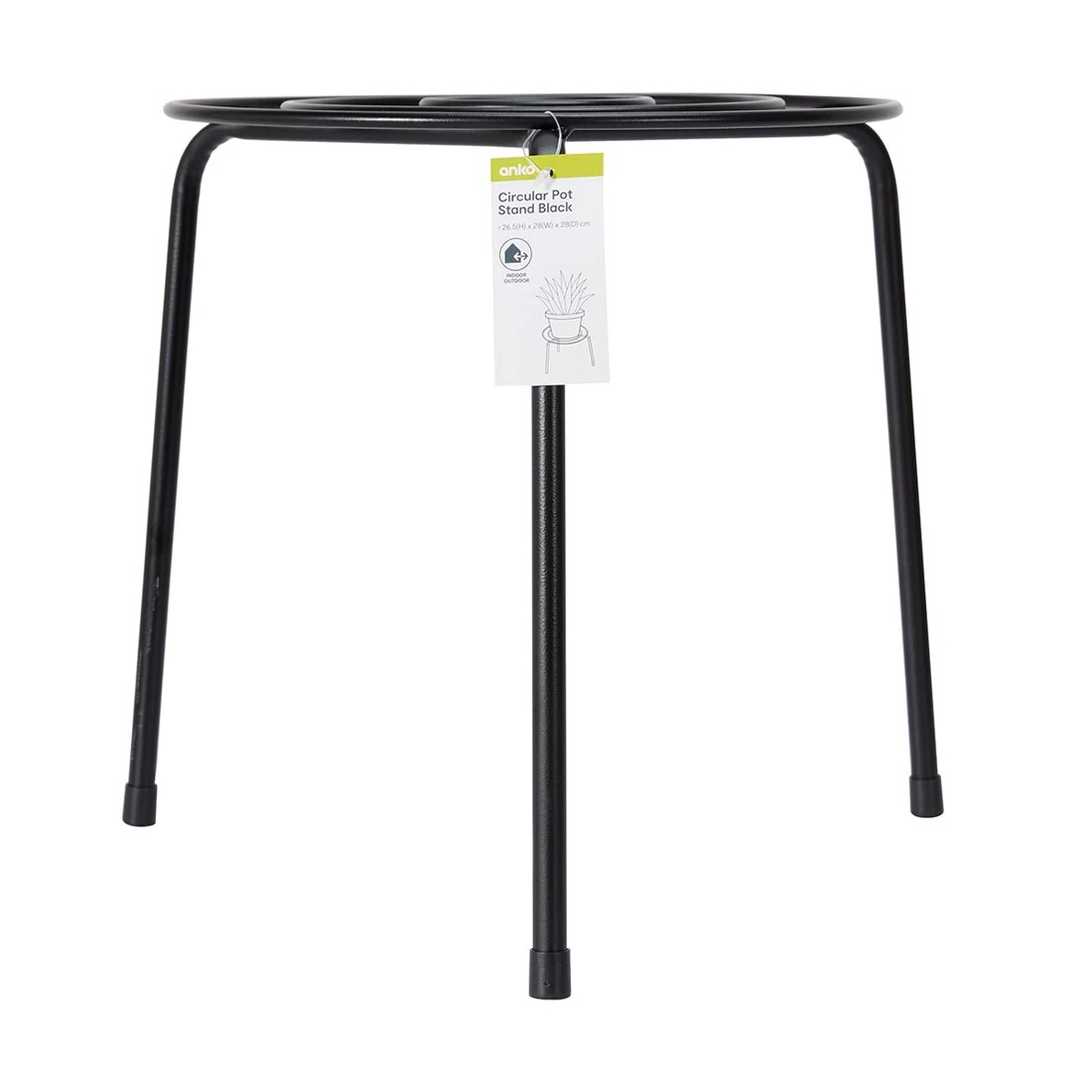 6 Circular Pot Stand - Black, 6 of 6