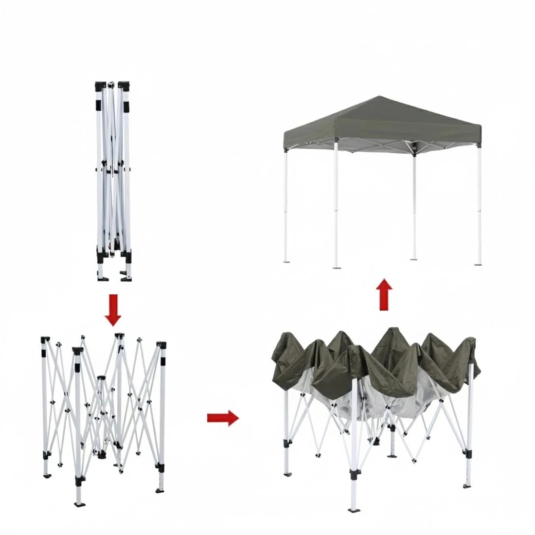 5 Instahut Gazebo 2x2m Outdoor Patio Garden Marquee Shade - Grey, 5 of 6