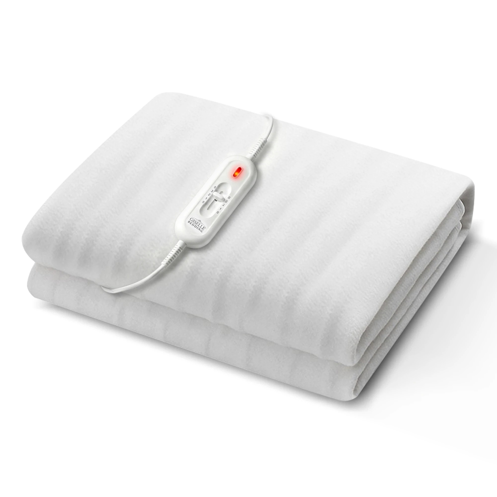 1 Giselle Electric Blanket King Single Heated Fully Fitted Washable Pad Winter Warm - White, 1 of 1