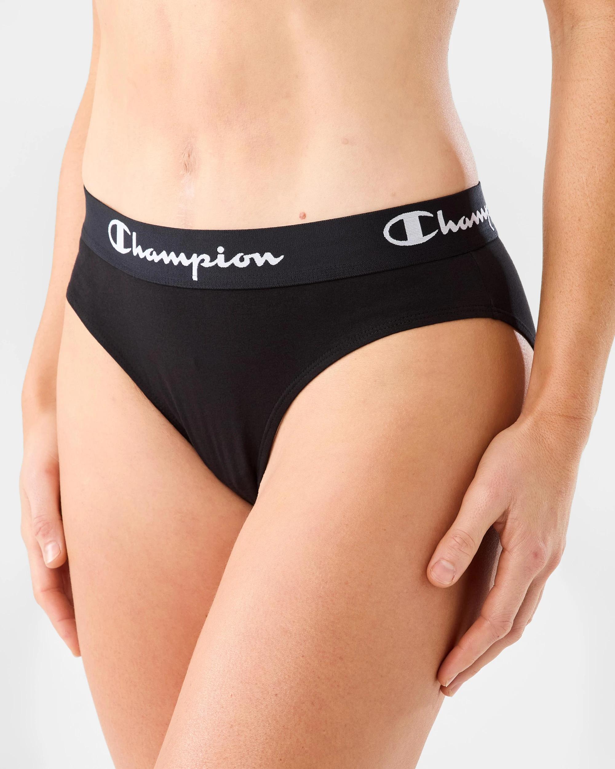3 2 Pack Champion Womens Briefs Navy Black, 3 of 7