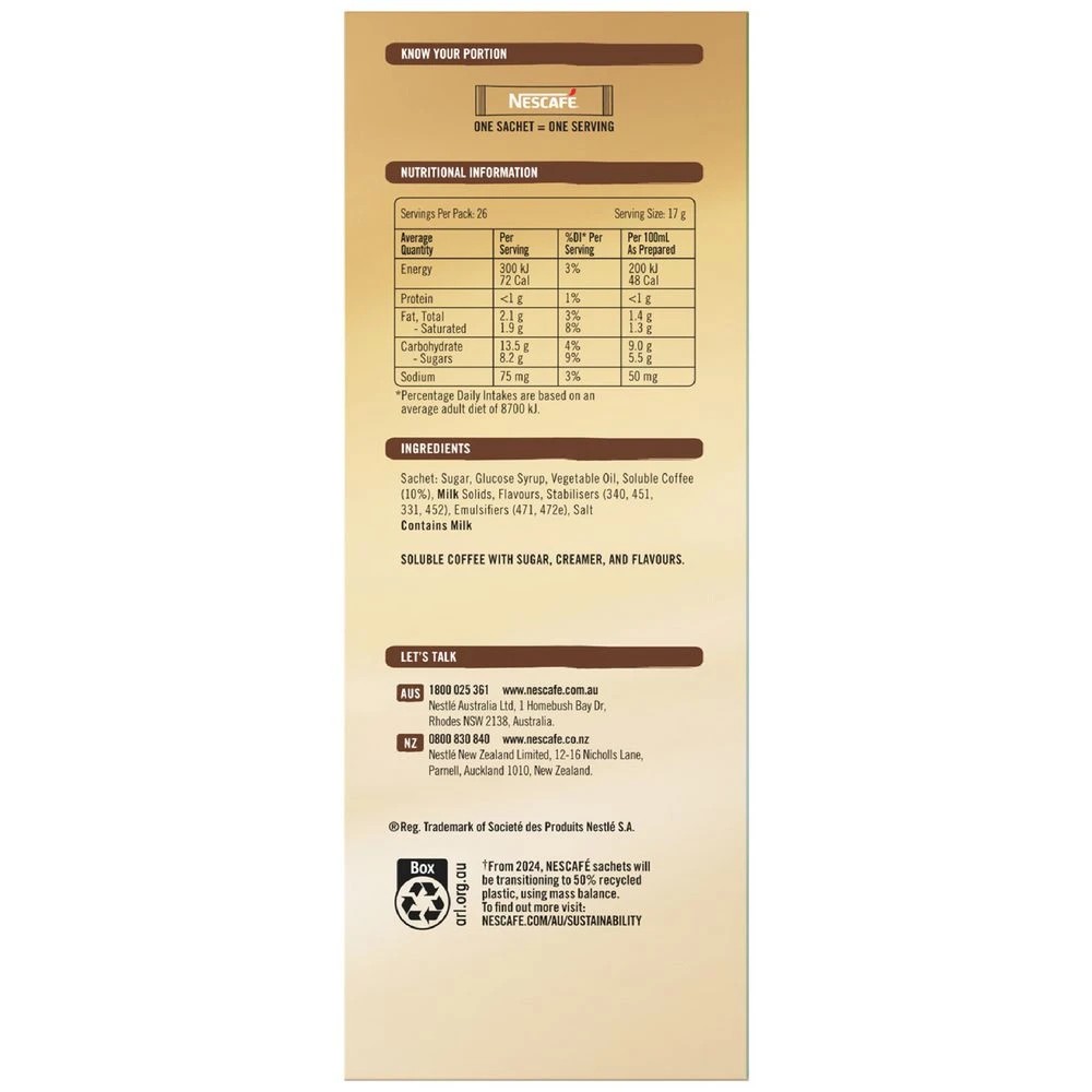 3 Nescafe Caramel Sachets 26 Pack, 3 of 10