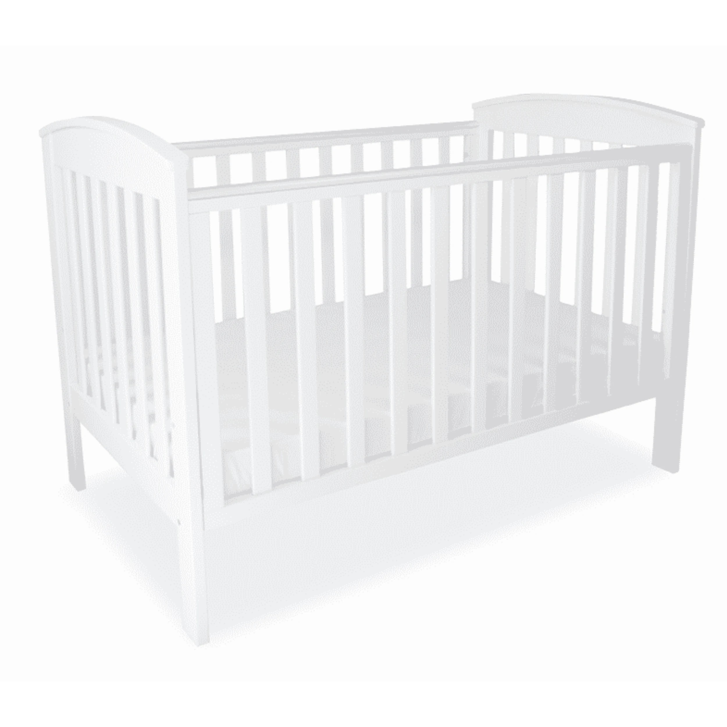 3 Babyhood Classic Curve Cot - White, 3 of 4
