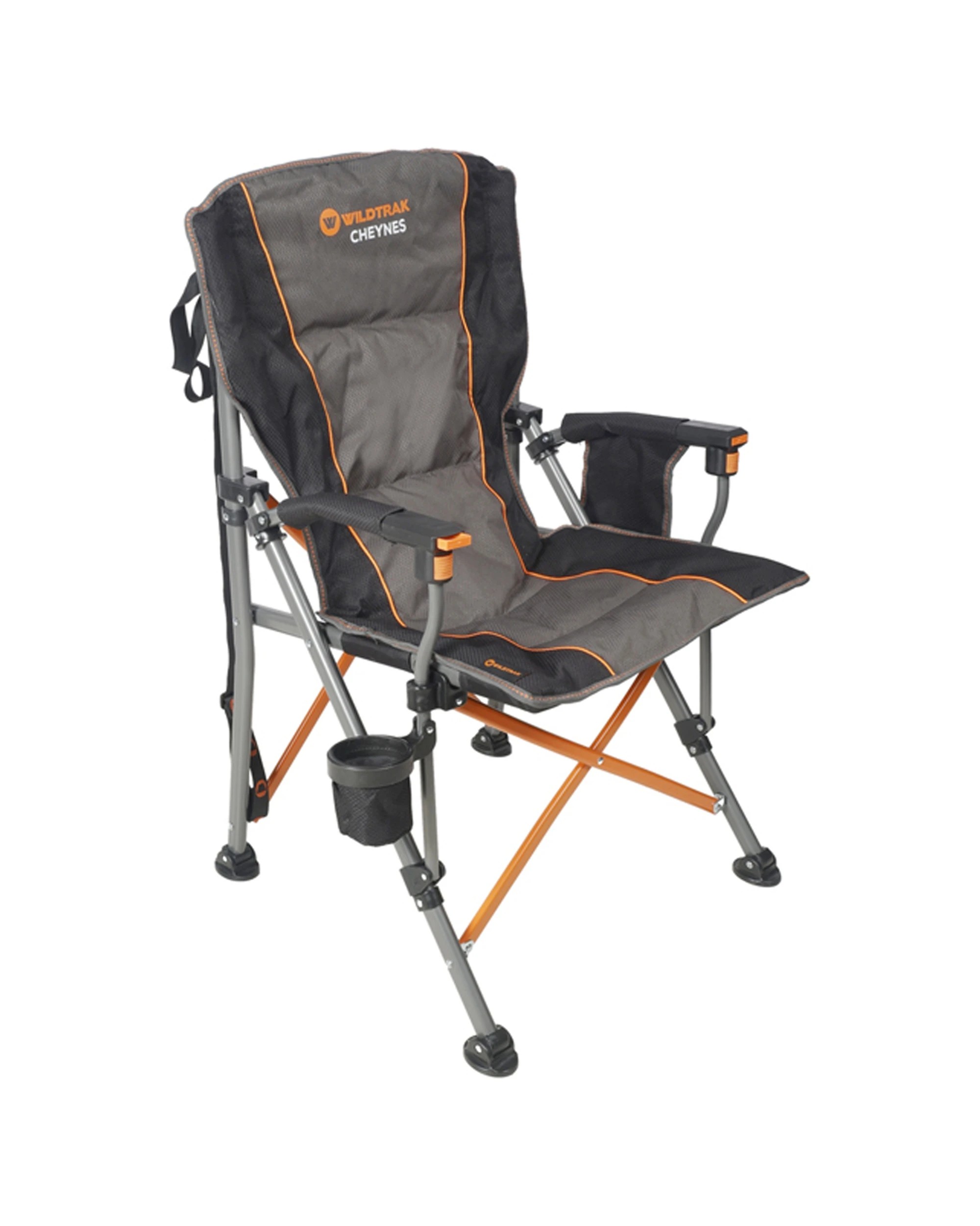 1 Wildtrak Cheynes Solid Arm Chair Dlx 200Kg Outdoor Camping Cup Holder - Multi, 1 of 4