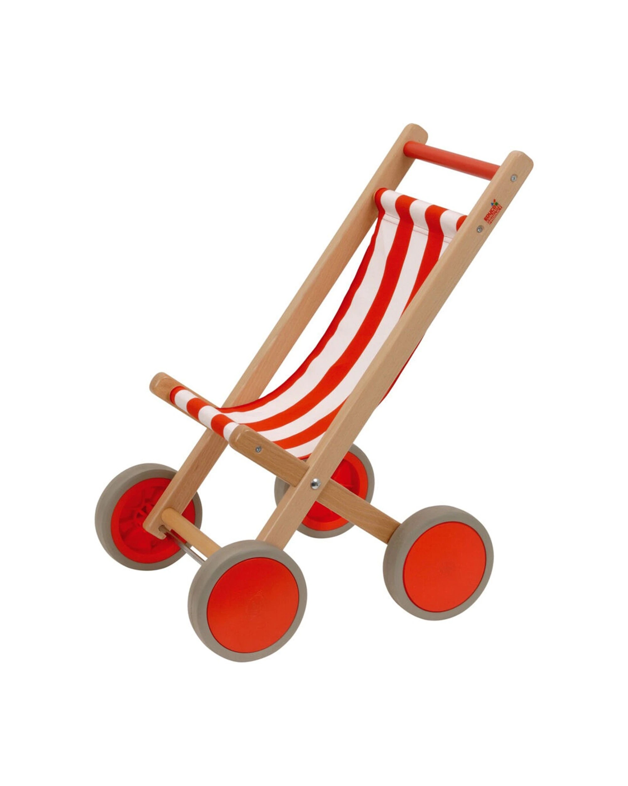 2 EDUCO Doll Stroller - Wooden Doll Stroller - Doll Playset - Toy For 3 Years - Multi, 2 of 3