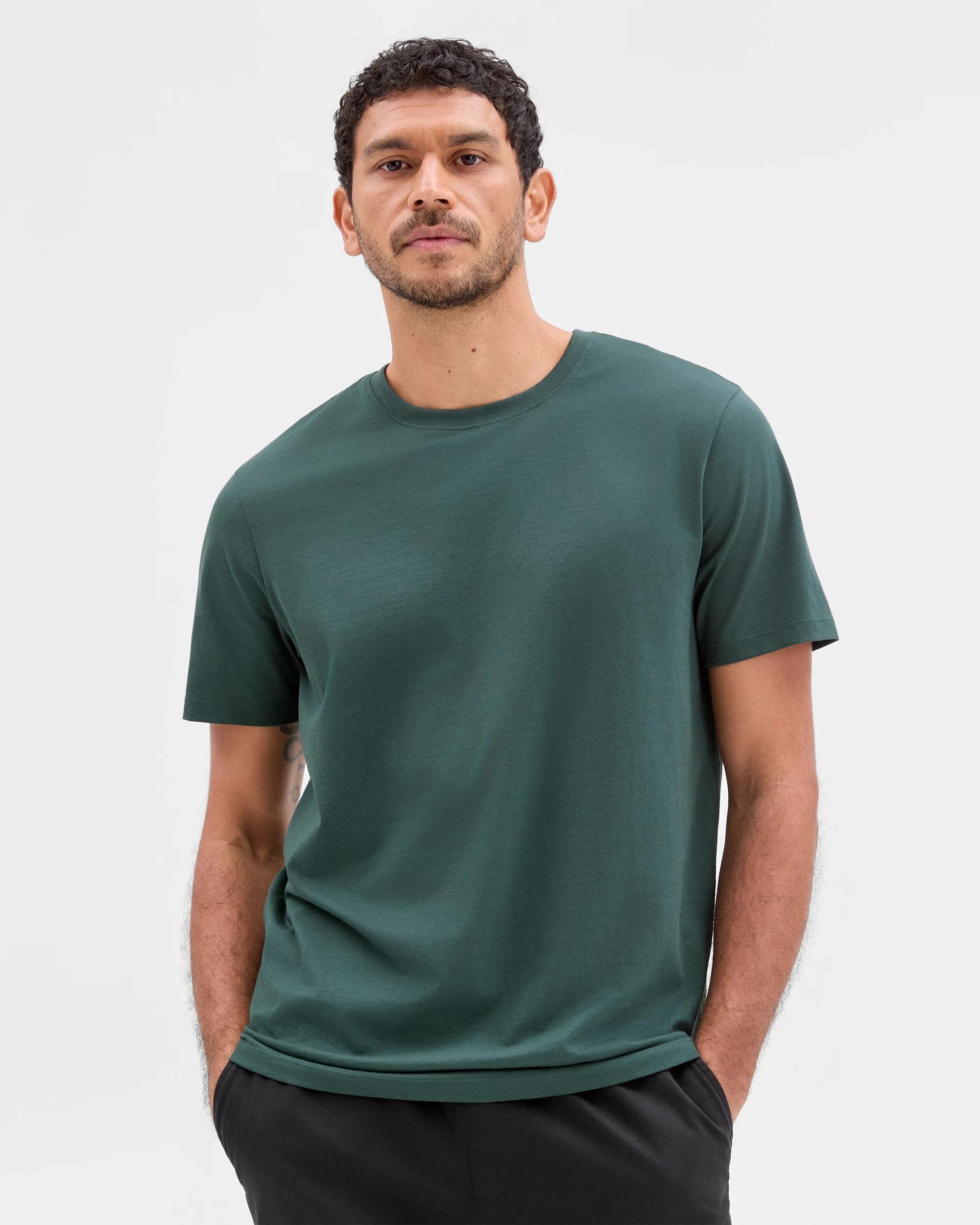 2 Target Australian Cotton T-Shirt DARK GREEN, 2 of 5