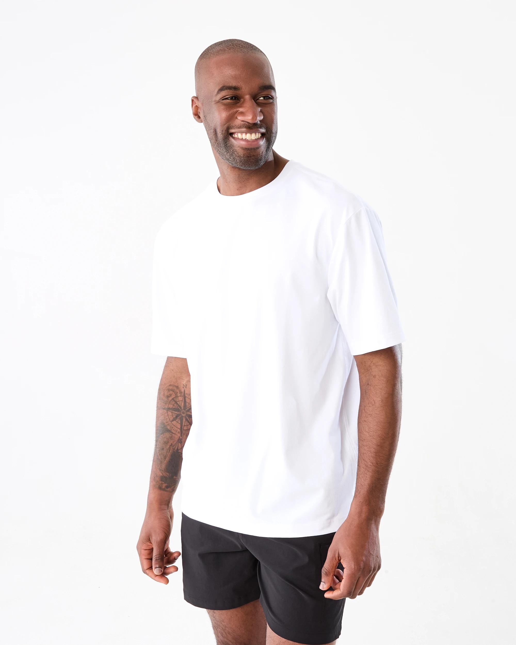2 Active Mens Oversized Training T-shirt WHITE, 2 of 8