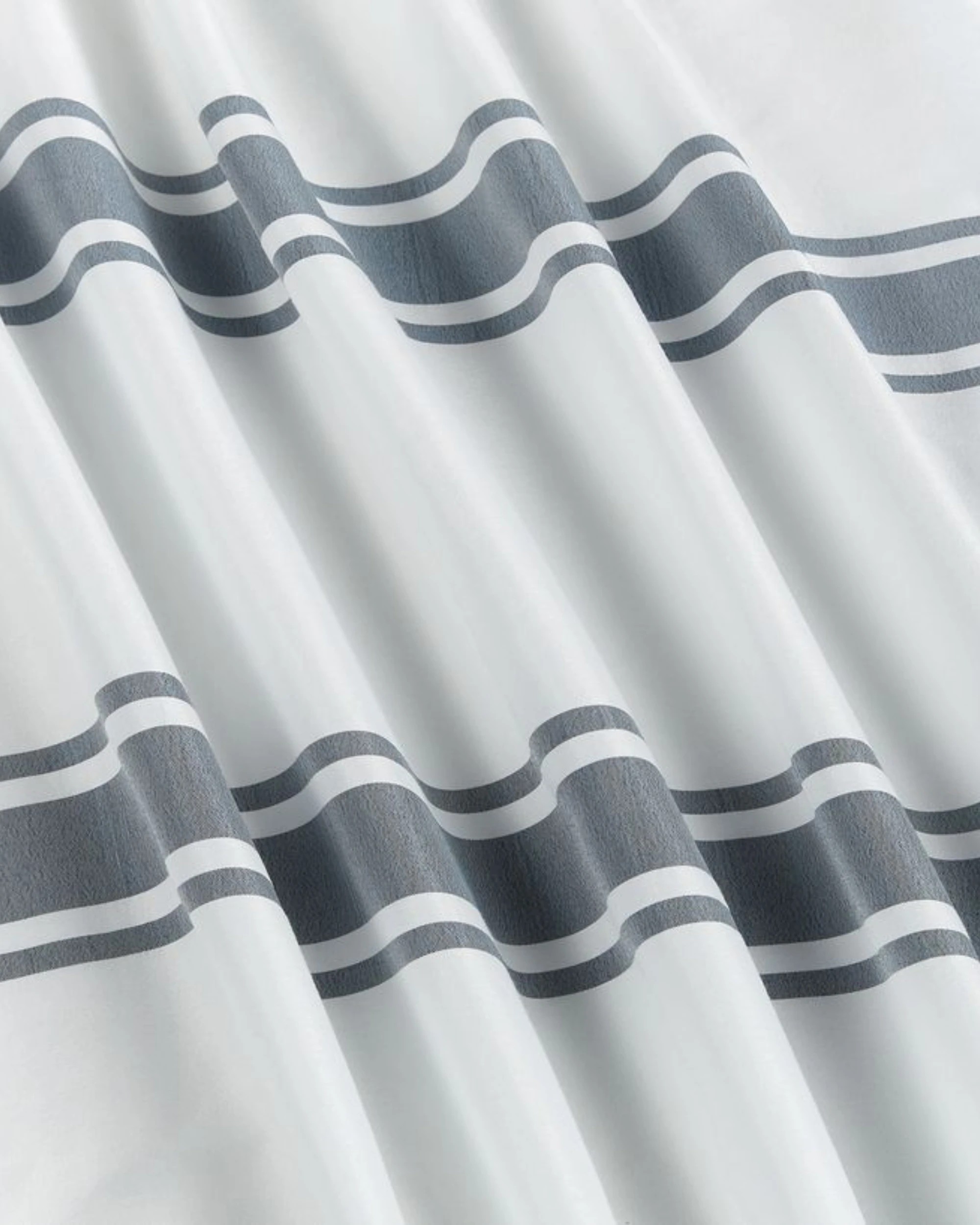 4 CleverPolly Yarn-Dyed Washed Microfibre Sheet Set - King Bed - Wide Stripe Steel Blue, 4 of 6
