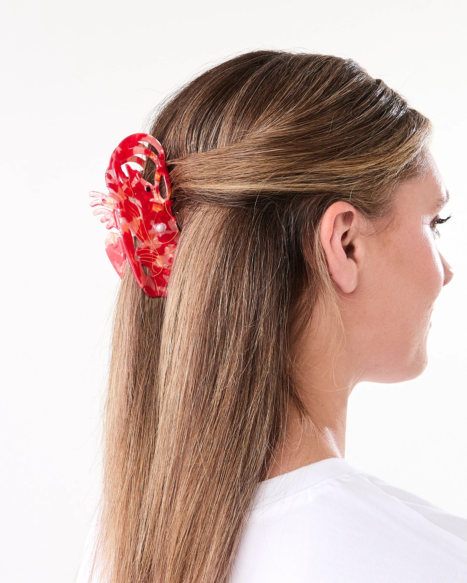 3 Red Prawn Claw Hair Clip, 3 of 4