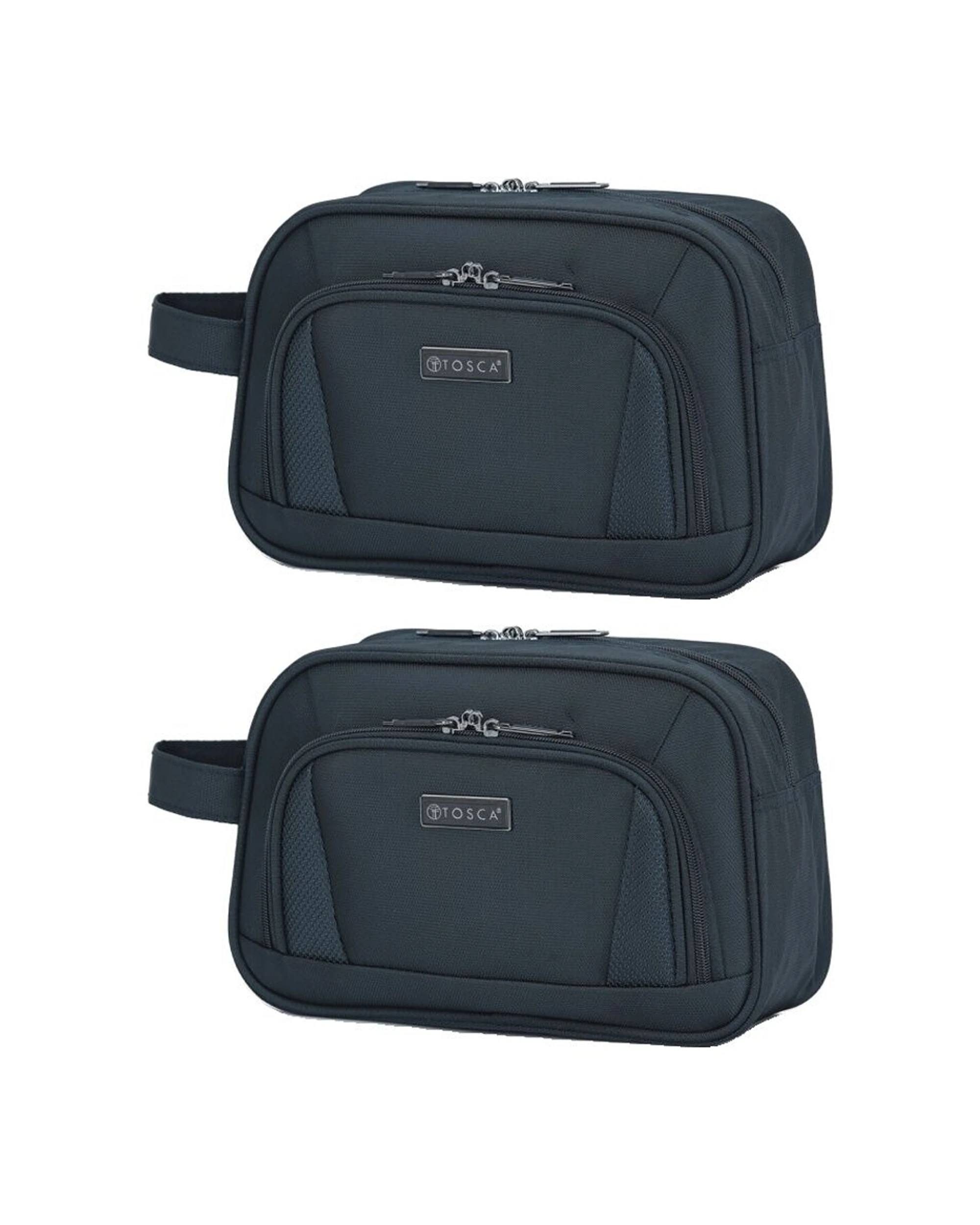 1 Tosca 2Pk Oakmont Wetpack Travel Toiletry Pouch/Bag Wash Bag - Blue, 1 of 3