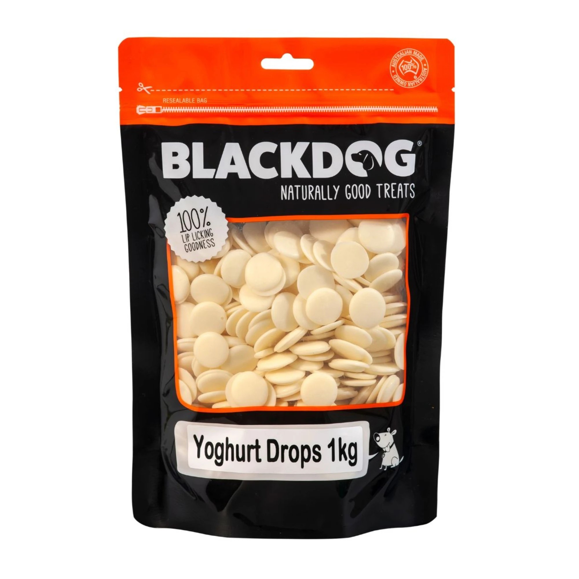 2 Black Dog 1kg Yoghurt Drops Dog Treats, 2 of 2