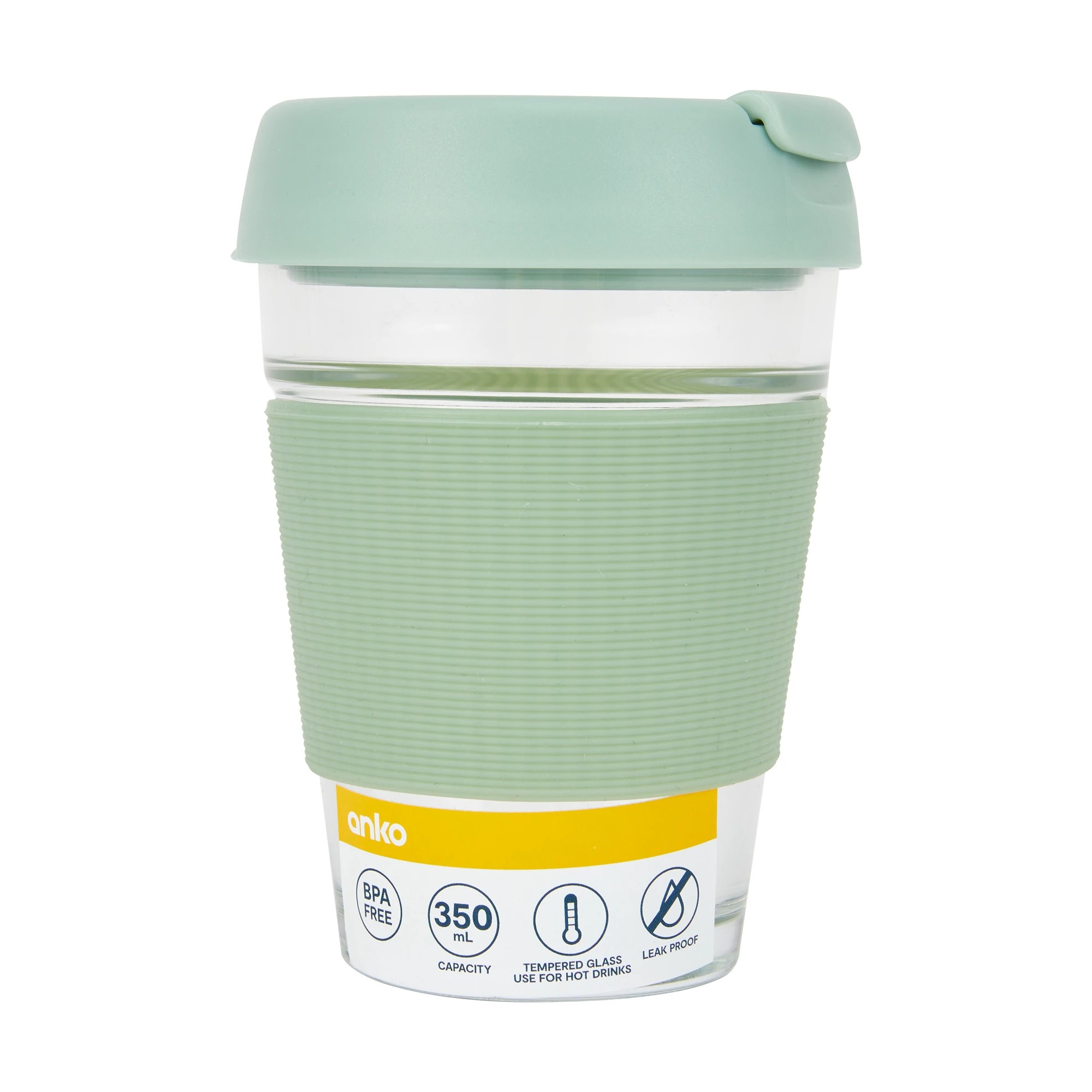 5 350ml Sage Glass Reusable Travel Cup, 5 of 5