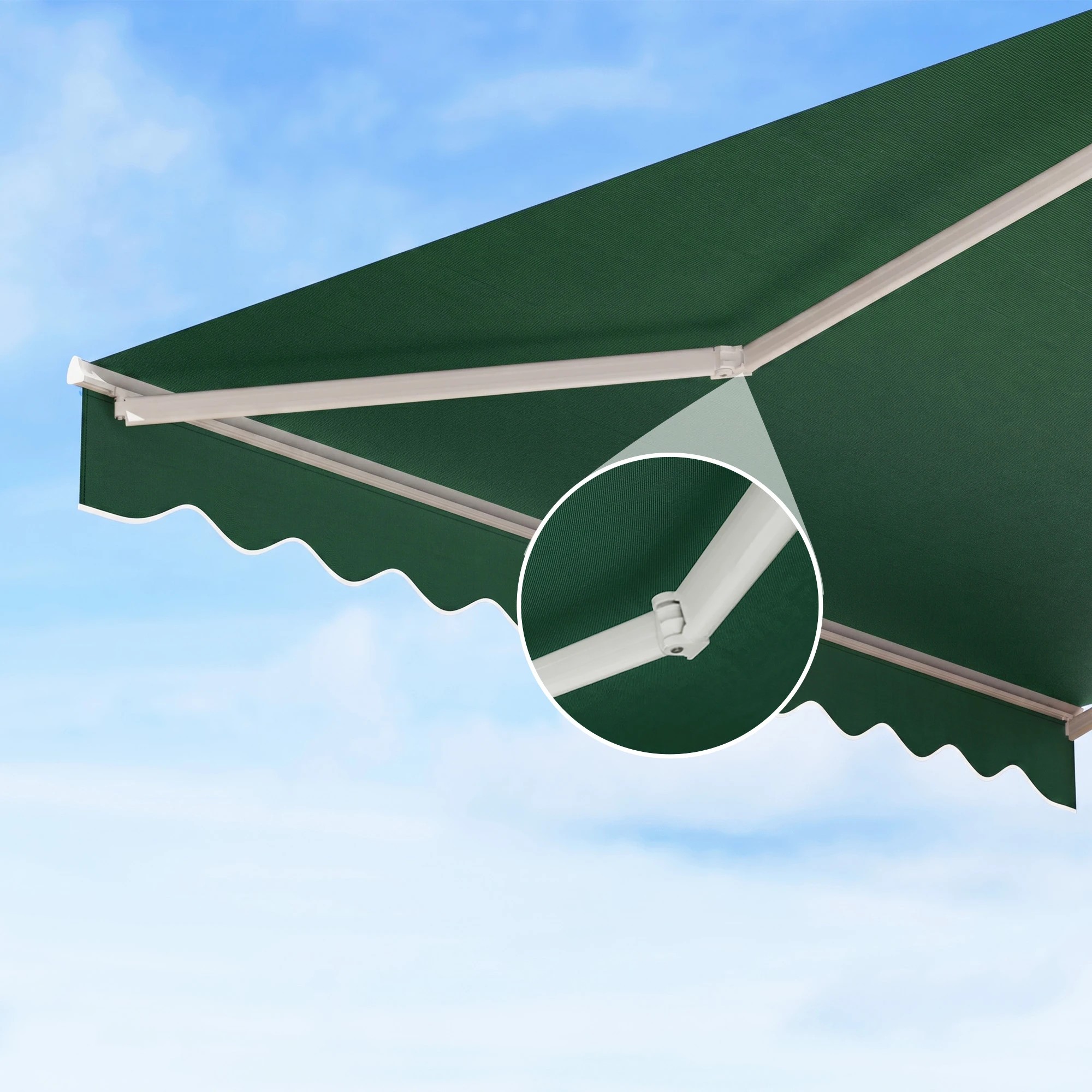 5 Instahut Retractable Folding Arm Awning Motorised Sunshade 5Mx3M - Green, 5 of 9