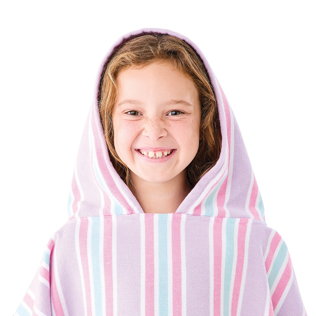 5 Kids Hooded Turkish Beach Towel - Lilac and Green, 5 of 9