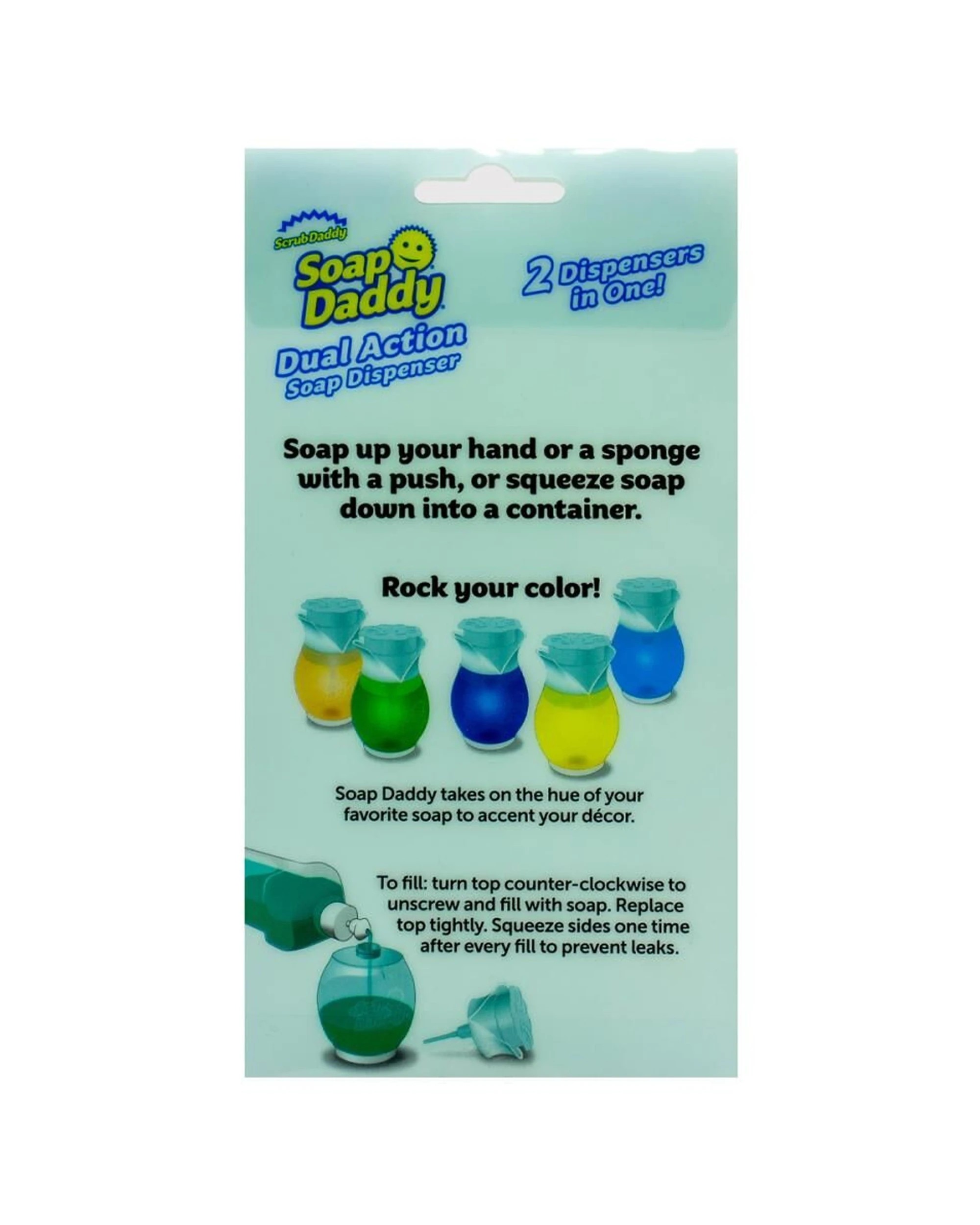 3 Scrub Daddy Soap Daddy Dual Action Soap Dispenser Easy Use 4 Pack - Blue, 3 of 3