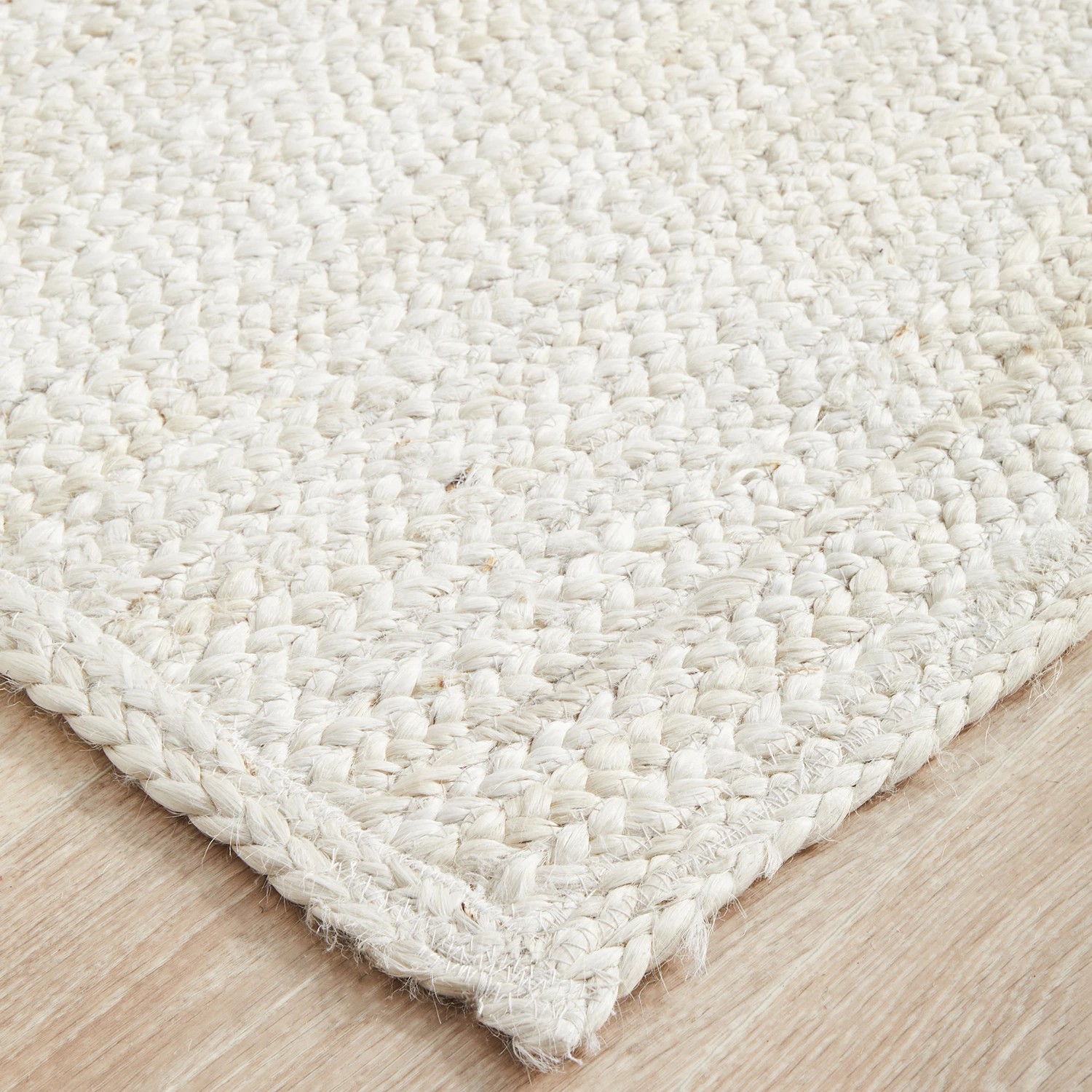 5 Common Ground Rugs Shoreline White 300x80cm - Medium Runner Hand Braided Jute Rug - Natural, 5 of 9