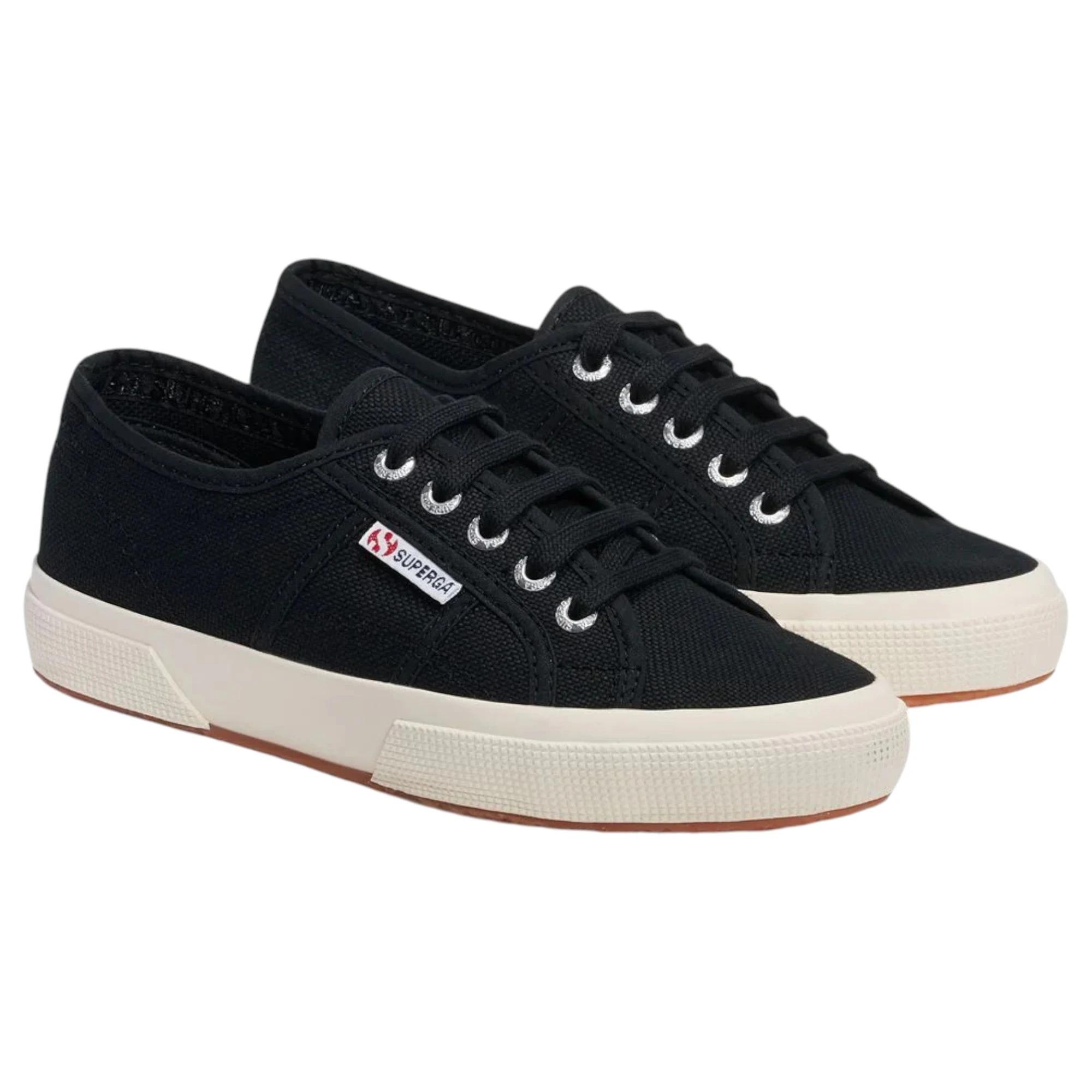 5 Superga Unisex 2750 Cotu Classic Black/ Cream Casual Shoes BLACK/CREAM, 5 of 5