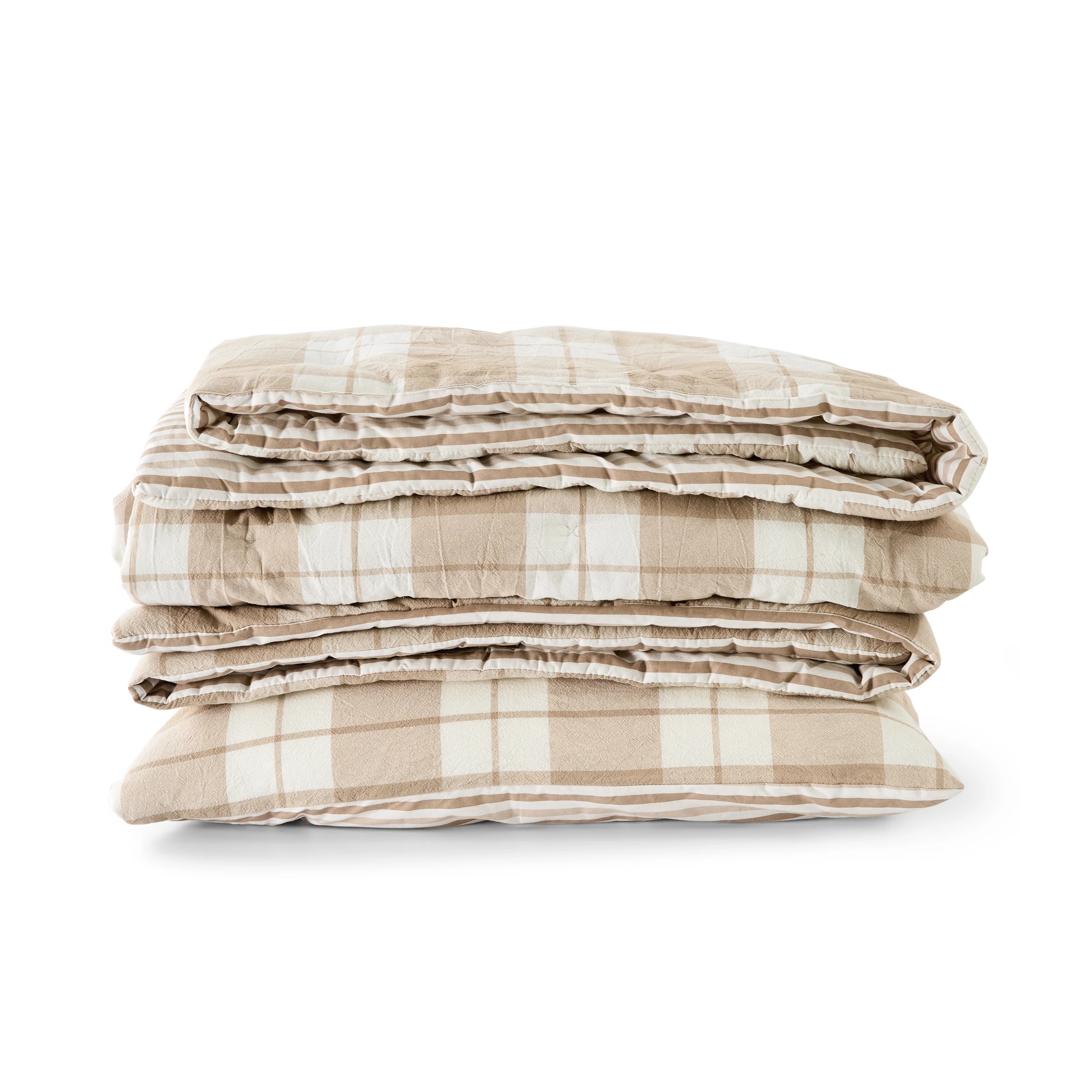 6 Check Cotton Cover Reversible Comforter Set - Queen/King Bed, 6 of 7