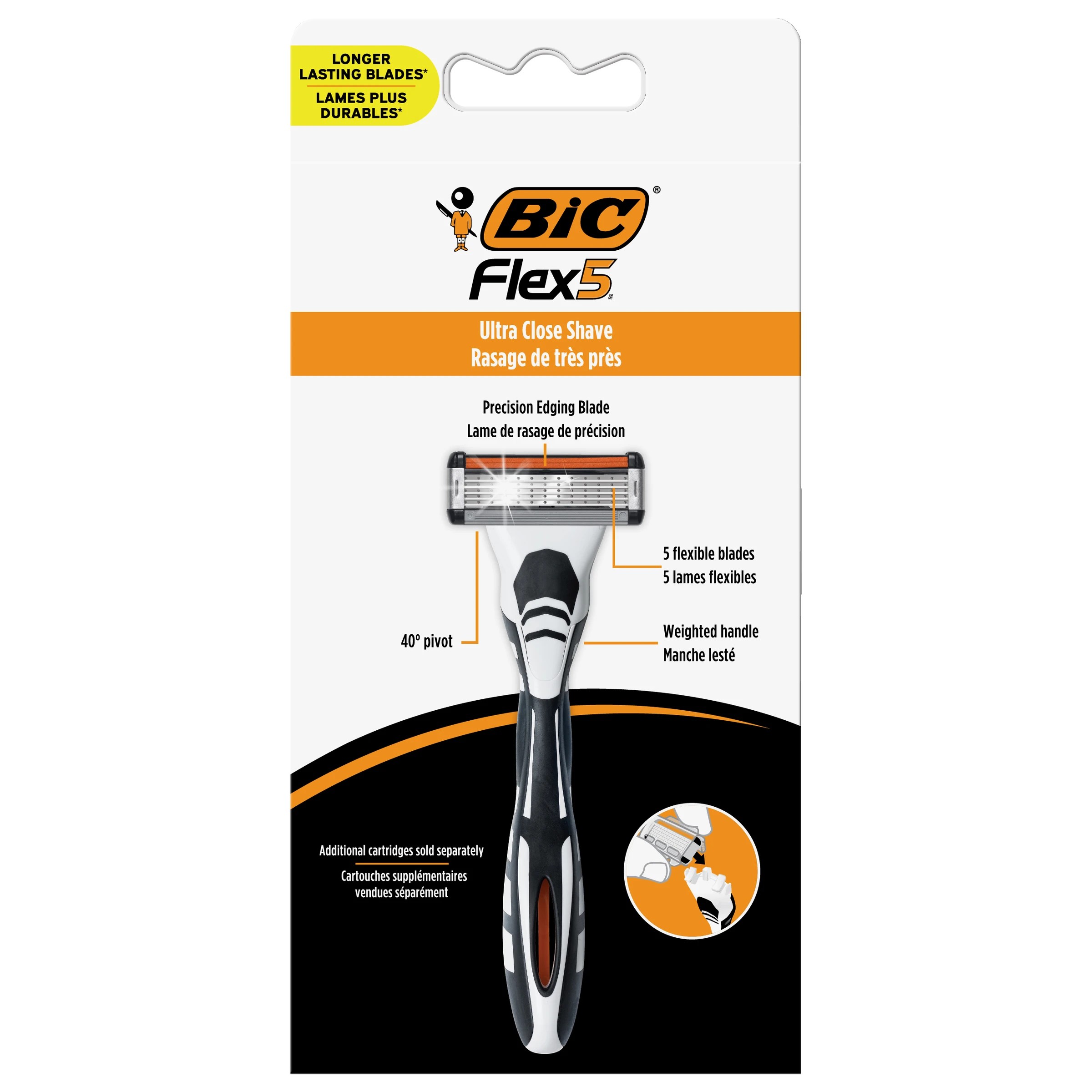 2 BIC Flex 5 Hybrid Men's 5-Blade Disposable Razor Shaving Kit, 2 of 10