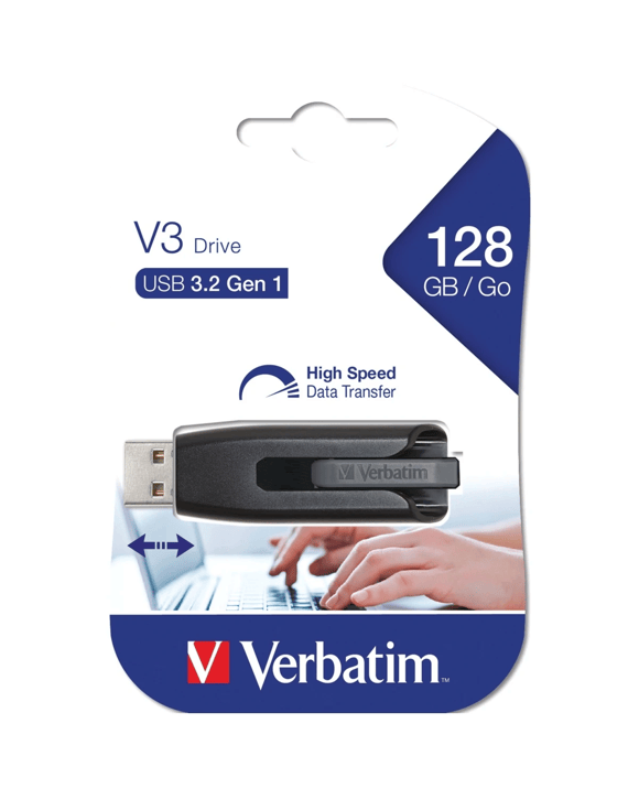 128GB Verbatim V3 USB Drive - Black