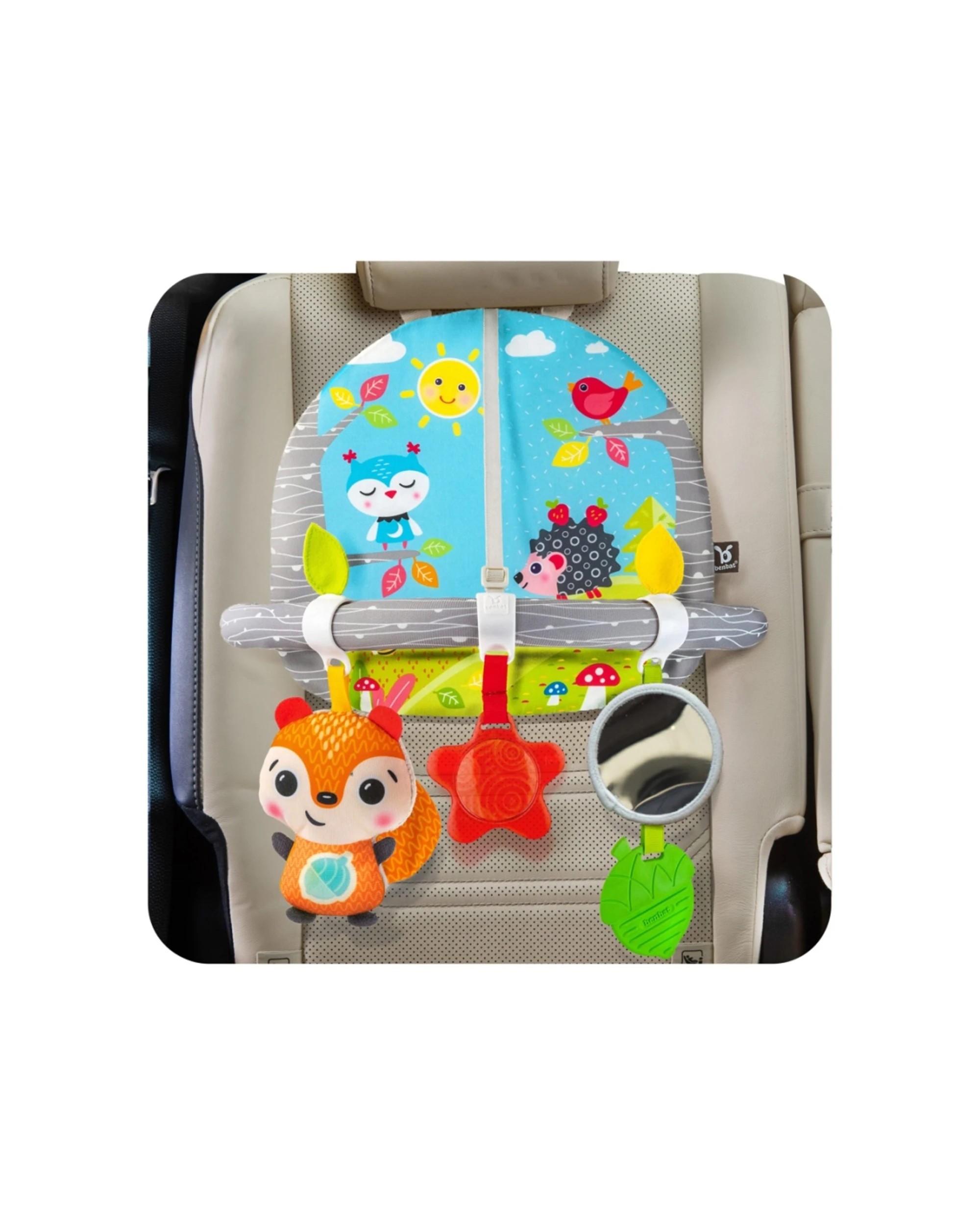 3 Benbat Dazzle Friends Interactive Clip On Car Seat Baby Toys Double Sided 0 - Multi, 3 of 5