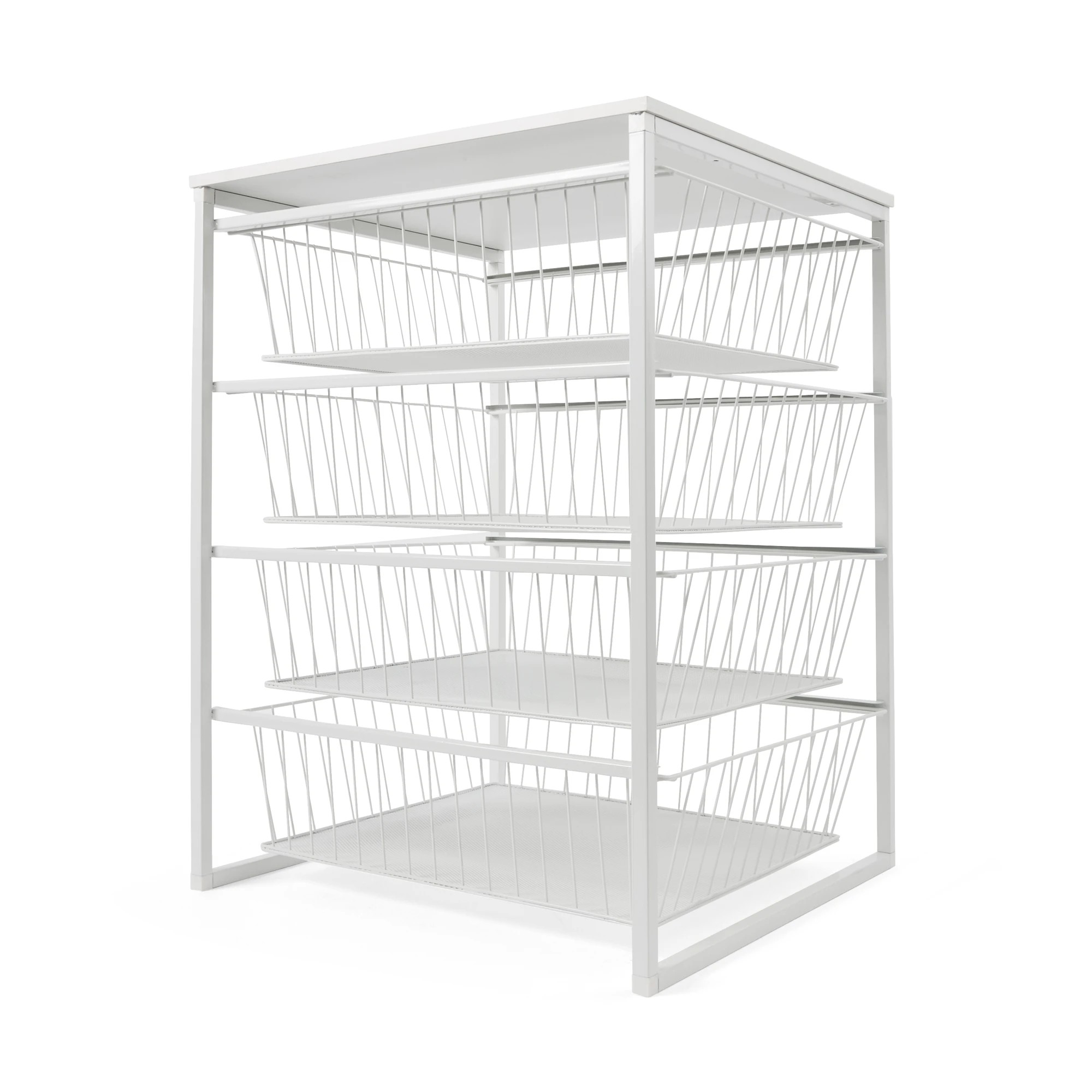 3 Mesh and Wire 4 Drawer Unit - White, 3 of 10