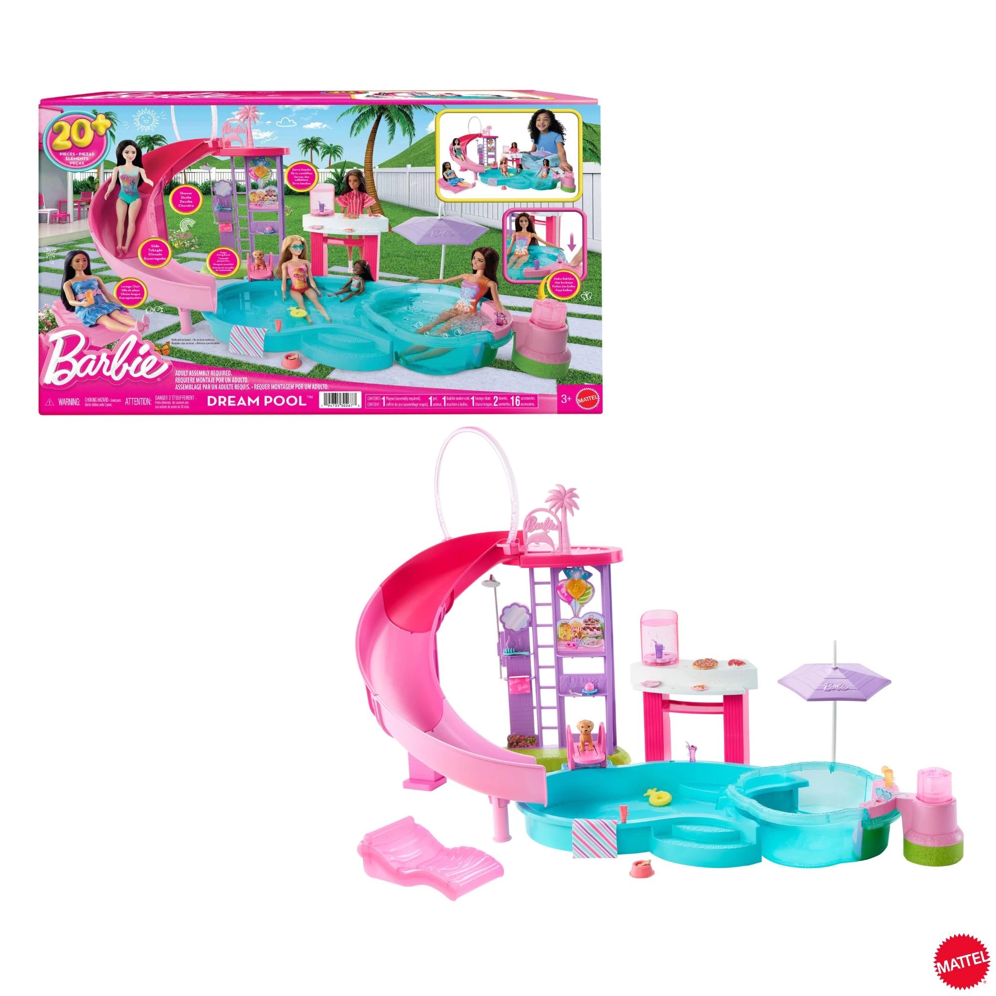 1 Barbie Dream Pool Playset, 1 of 6