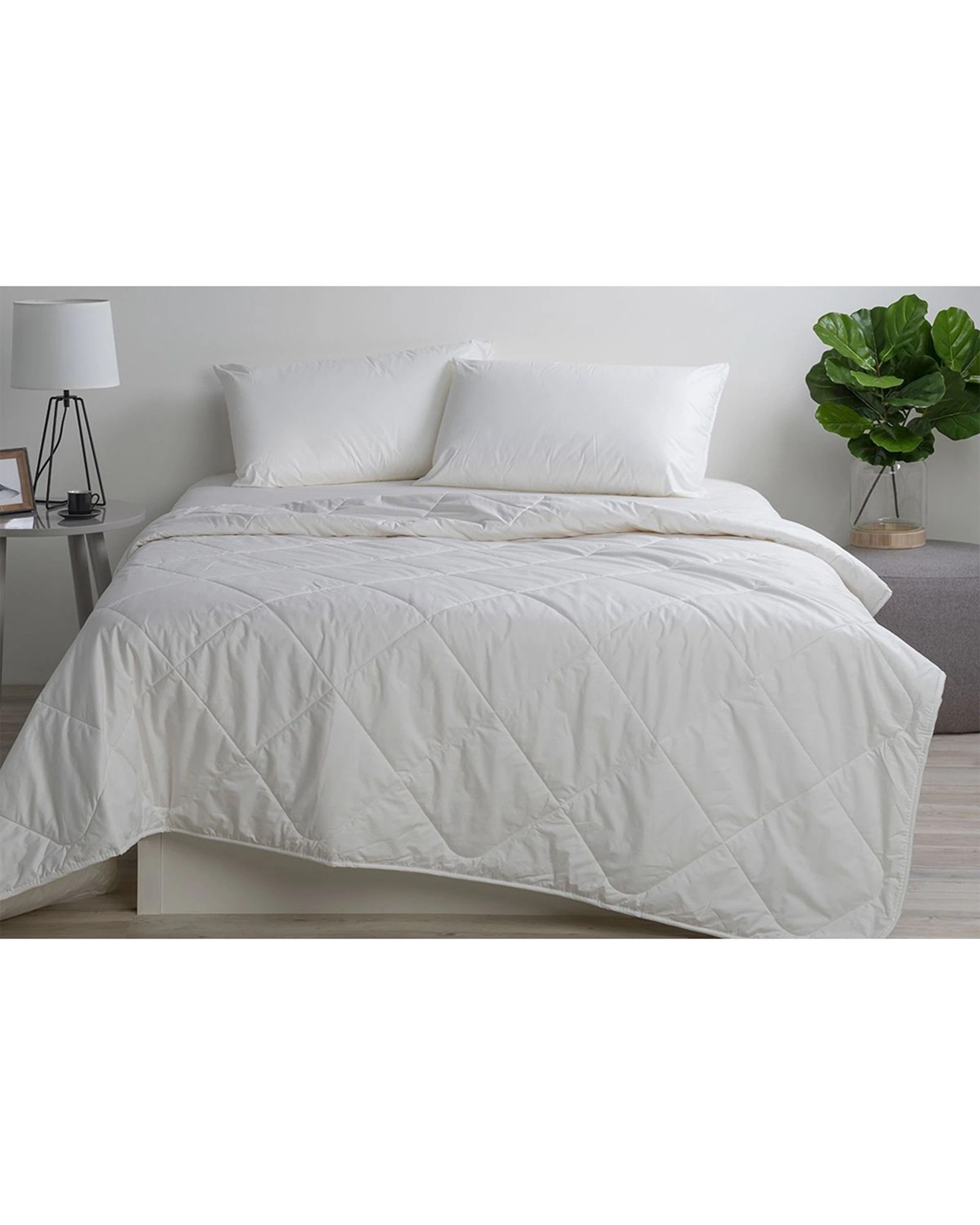 1 Jason Washable Quilts Australian Wool 300 GSM - Single Bed - Natural, 1 of 3
