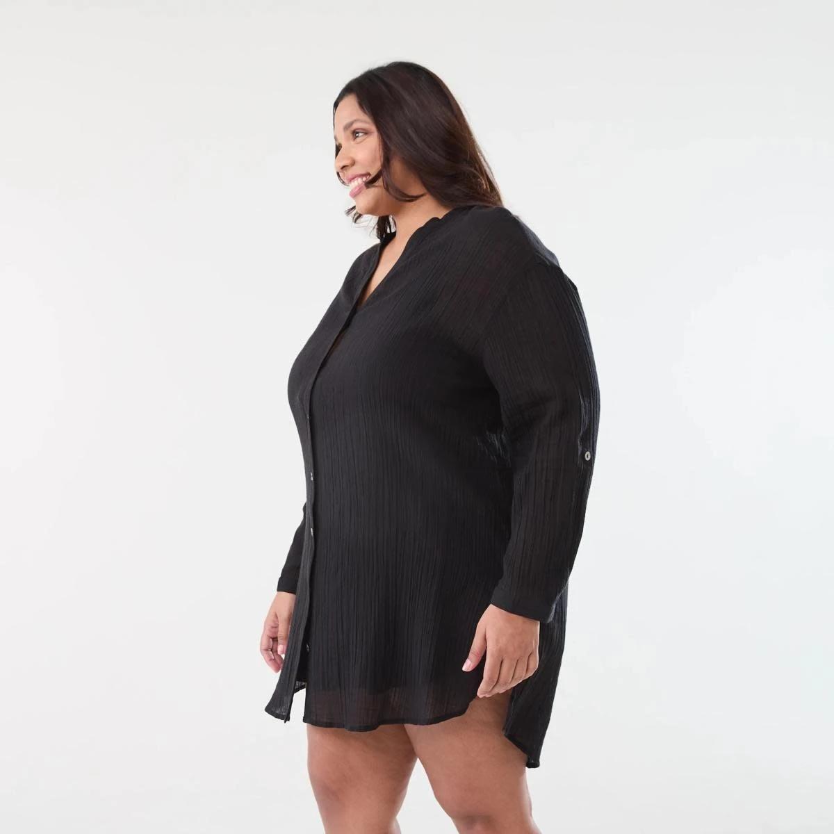 4 Curve Beach Kaftan BLACK, 4 of 9