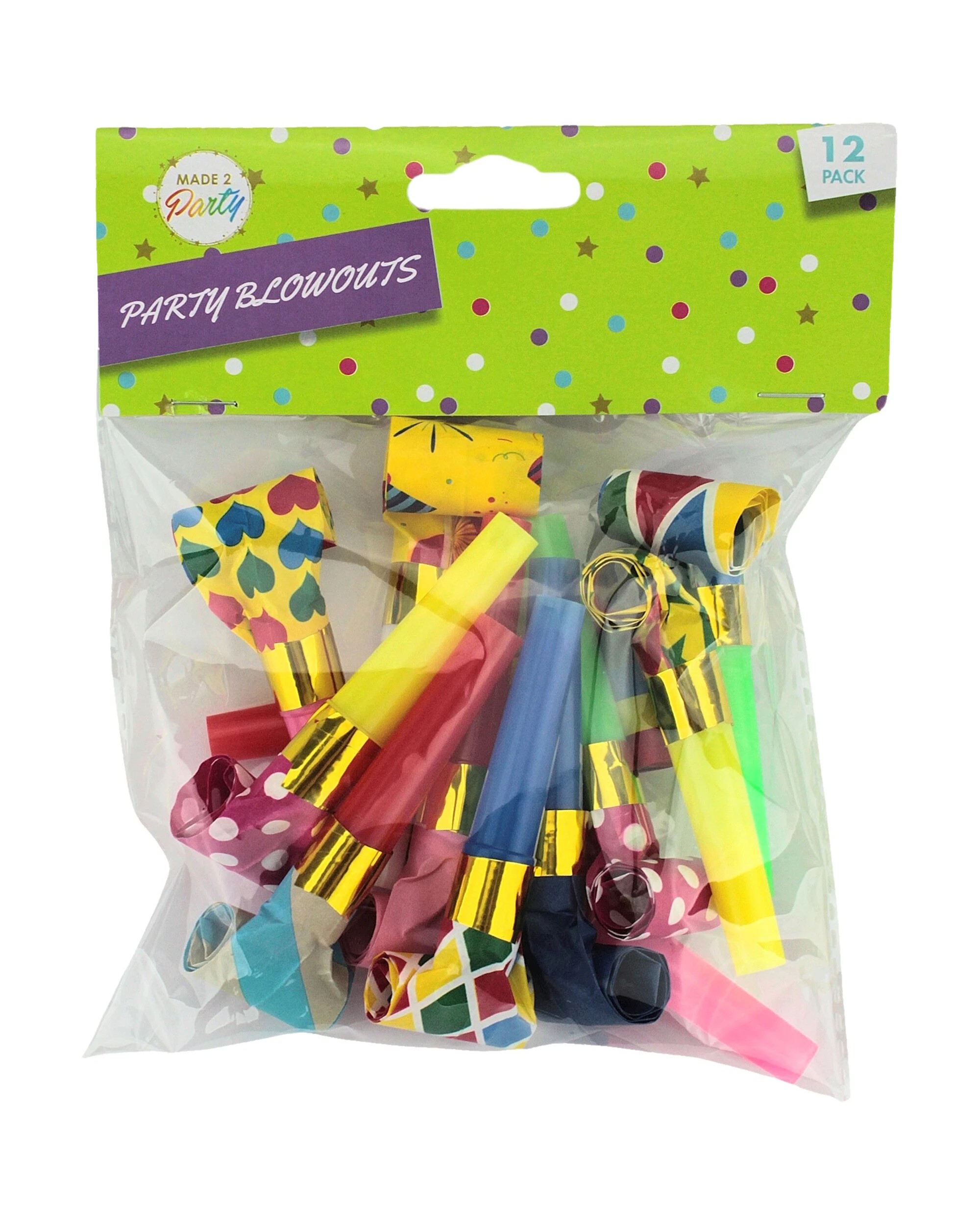 1 Durmaz Assorted Party Blowers Pack of 12, 1 of 1