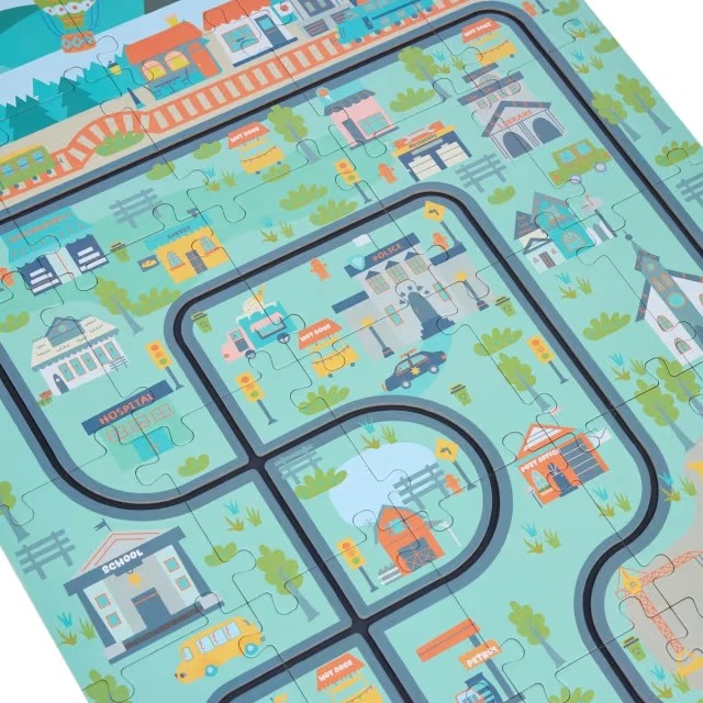 5 30 Piece Urban Jungle Car Track Playmat Puzzle, 5 of 8
