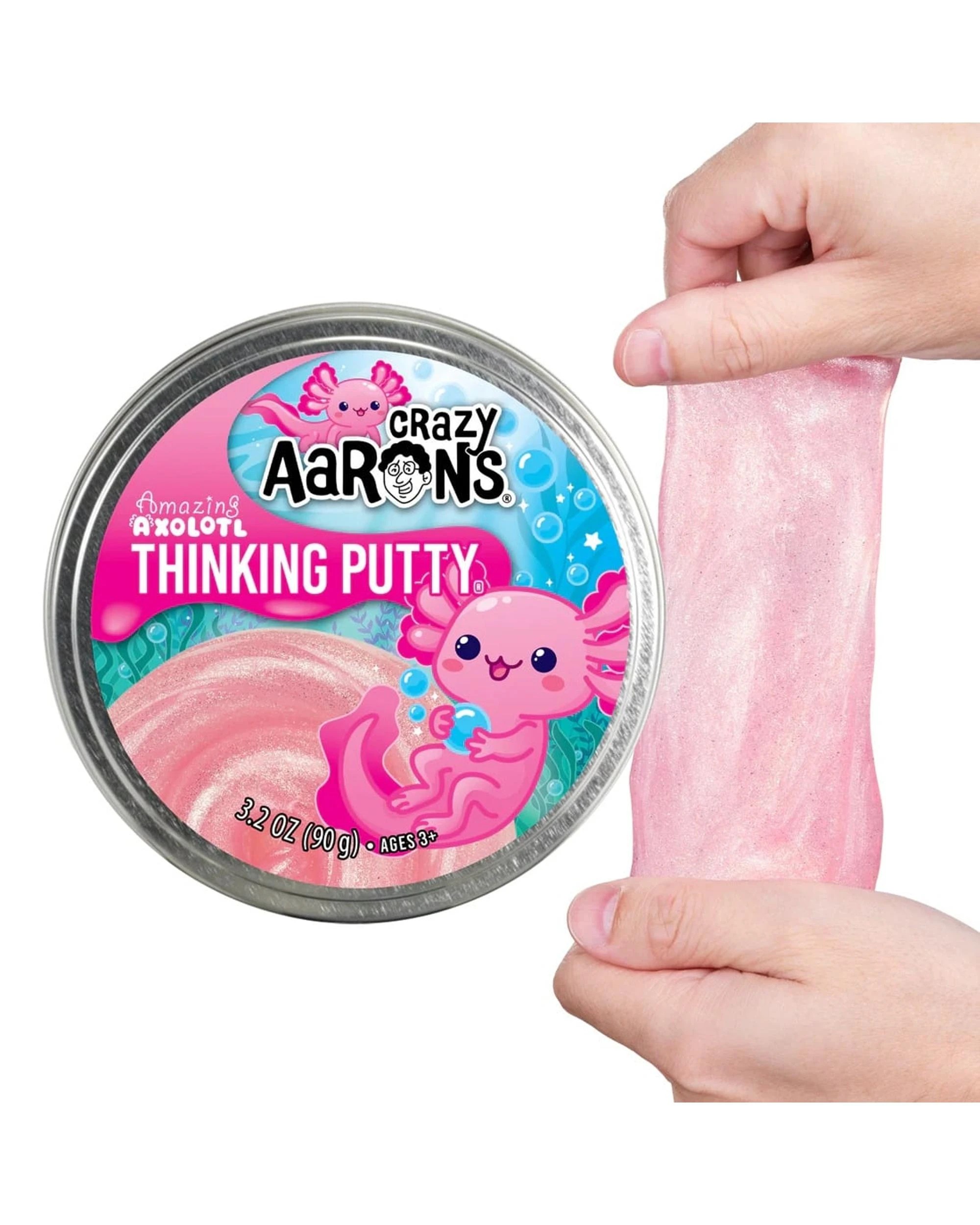 2 Crazy Aaron's Thinking Putty Trendsetters Amazing Axolotl 4 inch Tin - Pink, 2 of 6