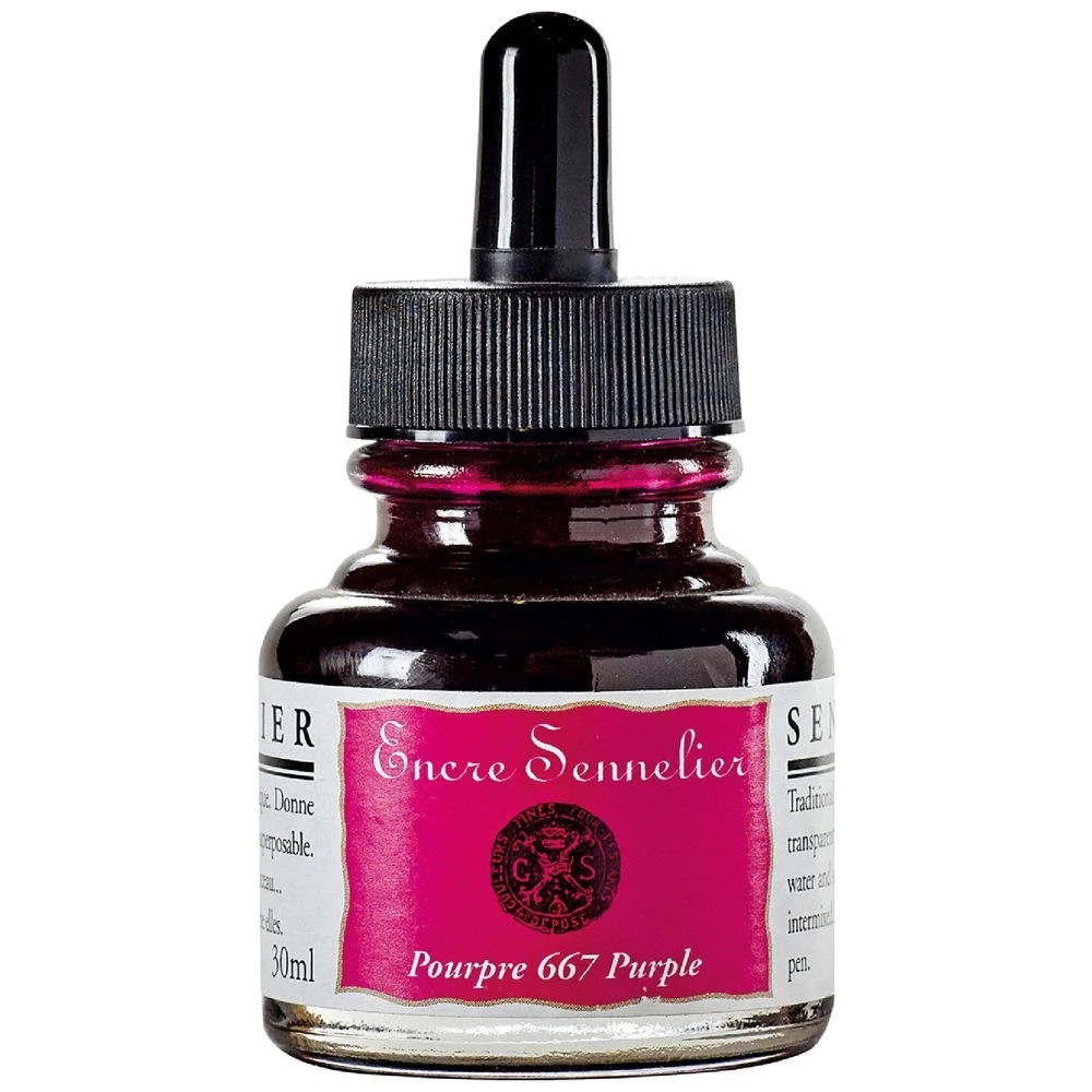 1 Sennelier Encre Drawing Ink 30mL Purple, 1 of 2