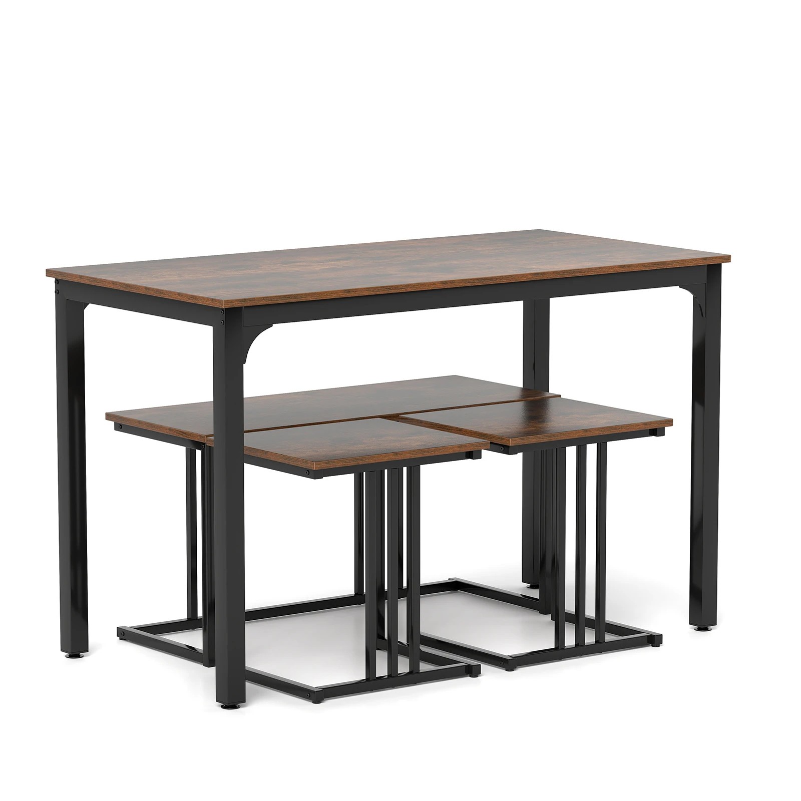 1 Costway 4PCS Dining Table & Chairs Set Wooden Kitchen Furniture Set, 1 of 1