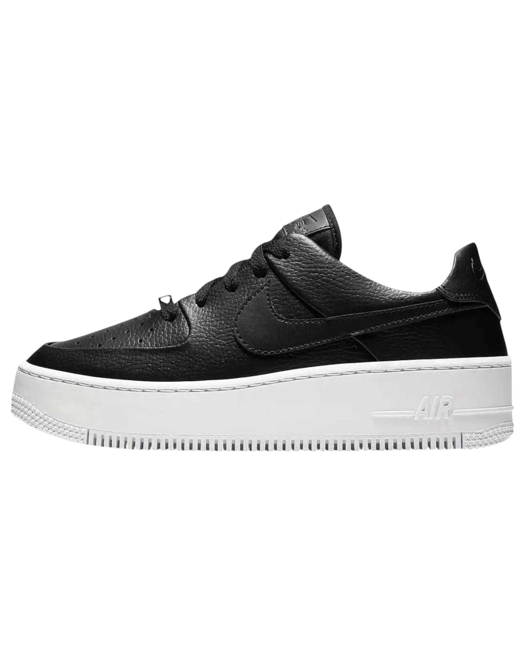 6 Nike Womens Air Force 1 Sage Low Athletic Shoes Black/white, 6 of 6