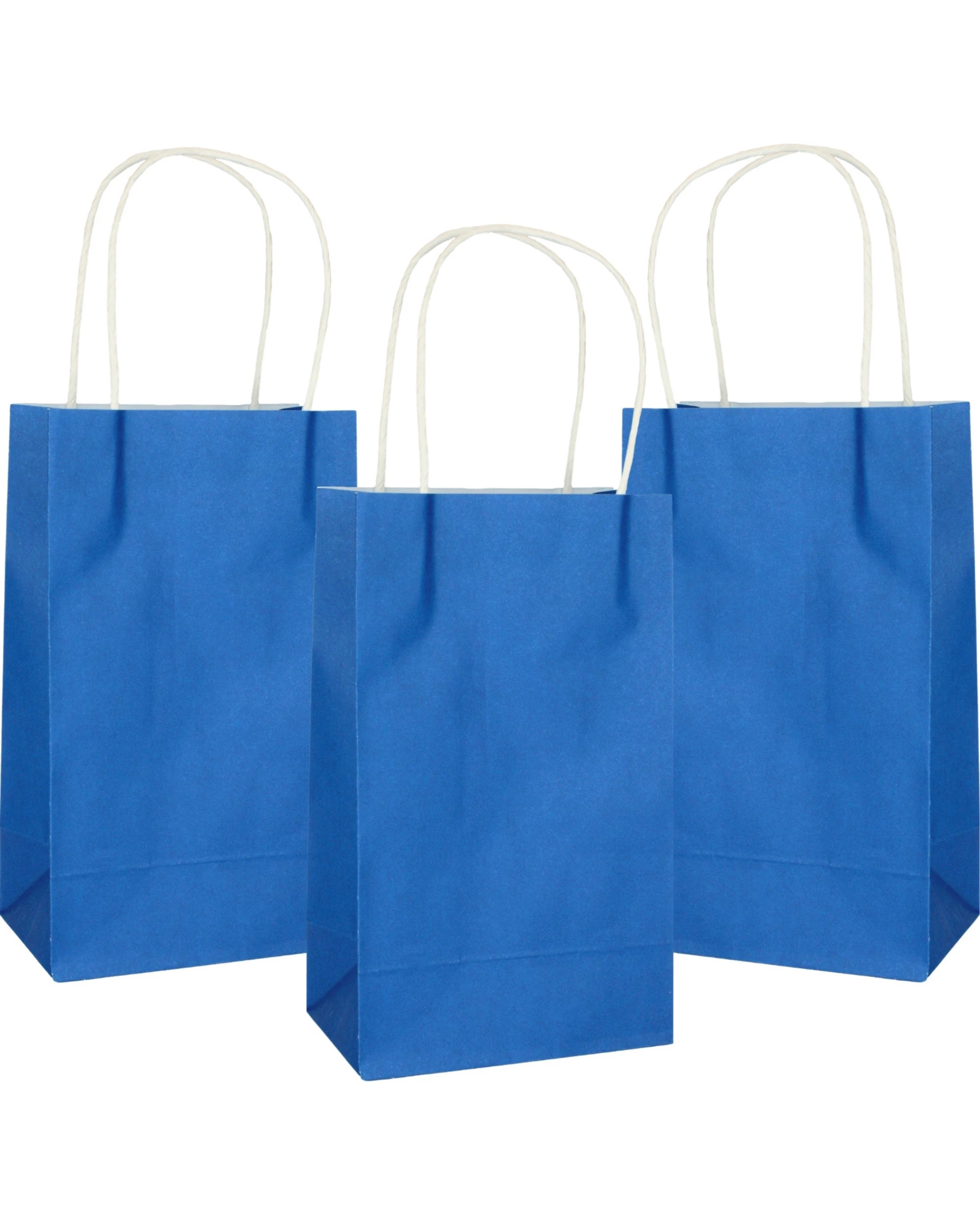 1 Alpen Royal Blue Paper Gift Bags 21.5cm Pack of 5 - Royal Blue, 1 of 3