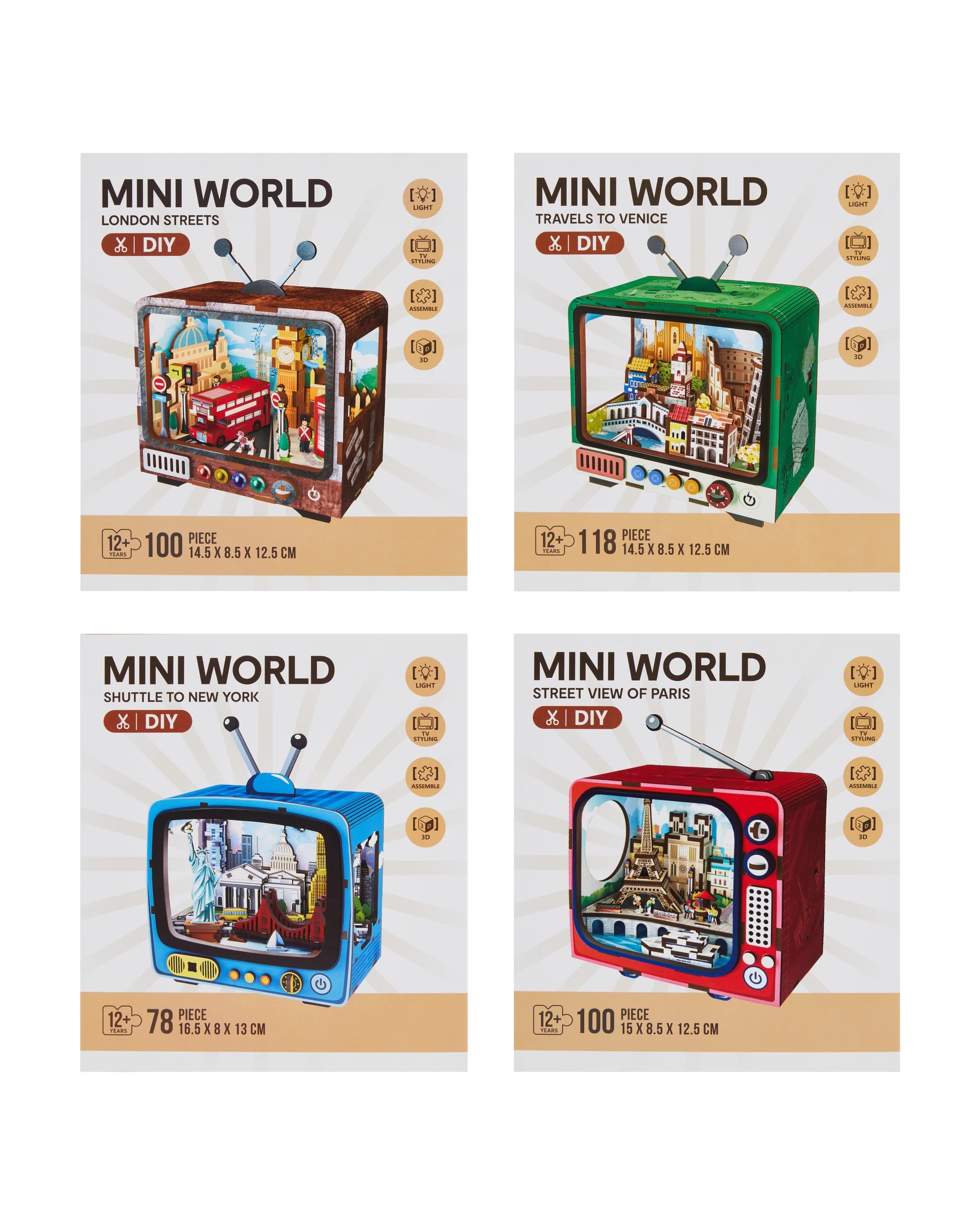 1 Mini World DIY 3D Wooden Puzzle - Assorted, 1 of 6