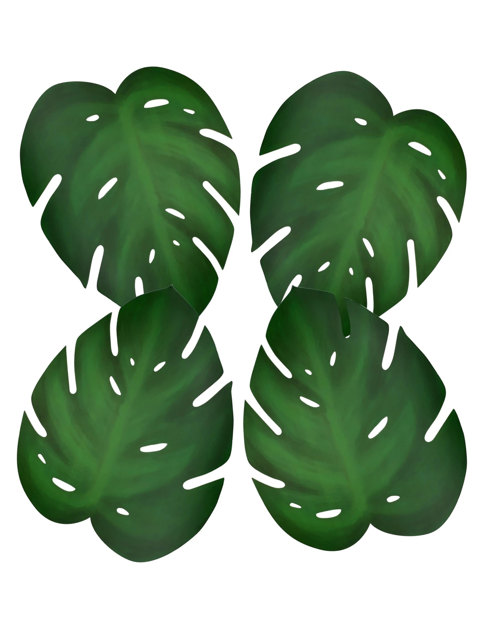2 Artwrap Tropical Palm Leaf Cardboard Placemats Pack of 4 - Green, 2 of 2
