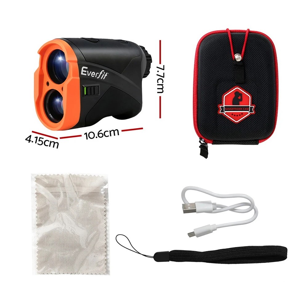 2 Everfit 700M Golf Rangefinder Slope On/Off Vibration Alert - Orange, 2 of 4