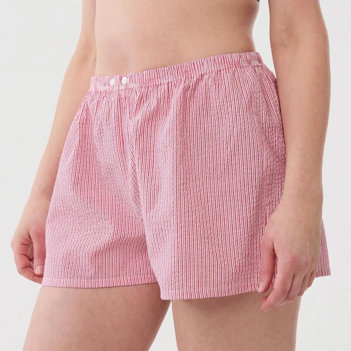 2 Seersucker Sleep Shorts STRIPE STRAWBERRY, 2 of 5