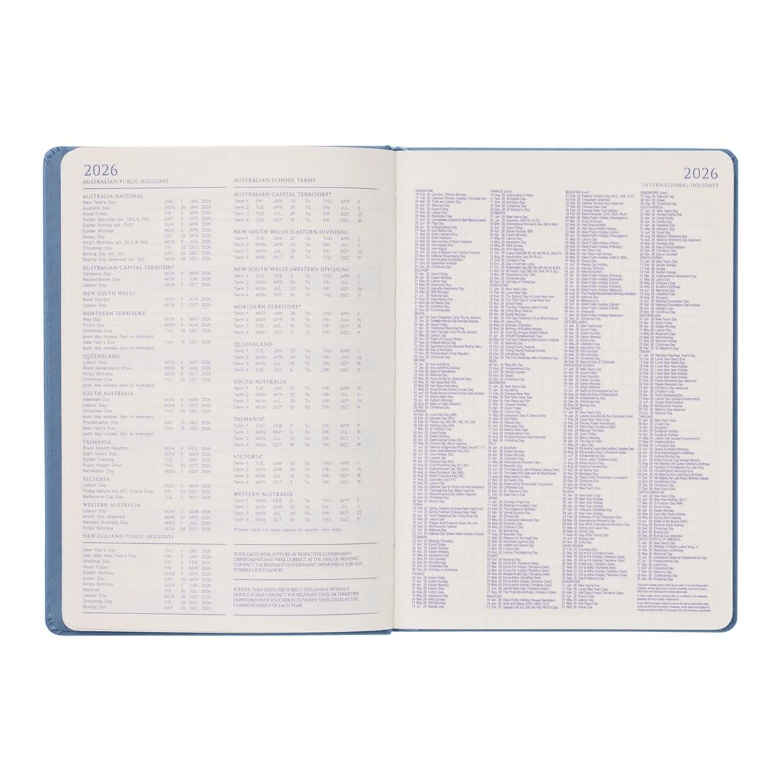 5 J.Burrows A5 Week to View 2026 PU Diary Blue, 5 of 7
