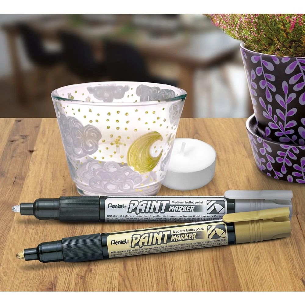 2 Pentel MMP20 Paint Marker Silver, 2 of 4