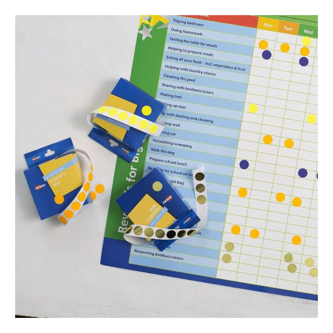 2 Avery Dispenser Labels 19 x 19mm White 900 Pack, 2 of 2