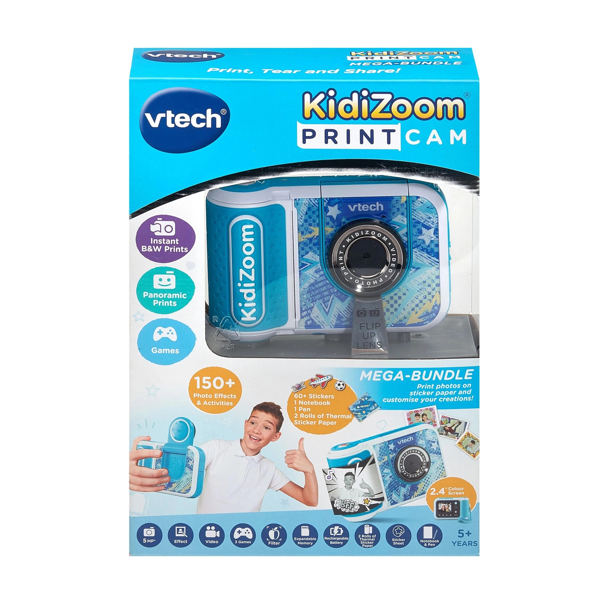 1 VTech Kidizoom Print Cam Mega-Bundle - Blue, 1 of 5