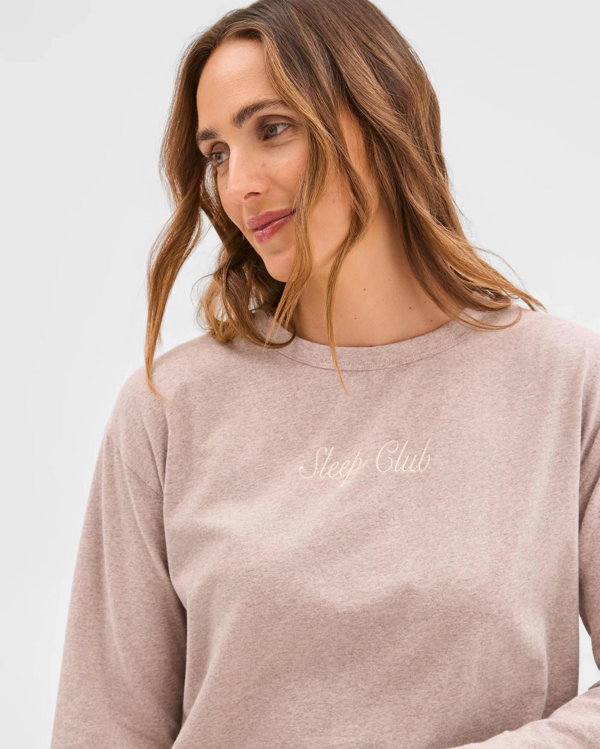 5 Lily Loves Australian Cotton Blend Long Sleeve Sleep Top MUSHROOM, 5 of 6